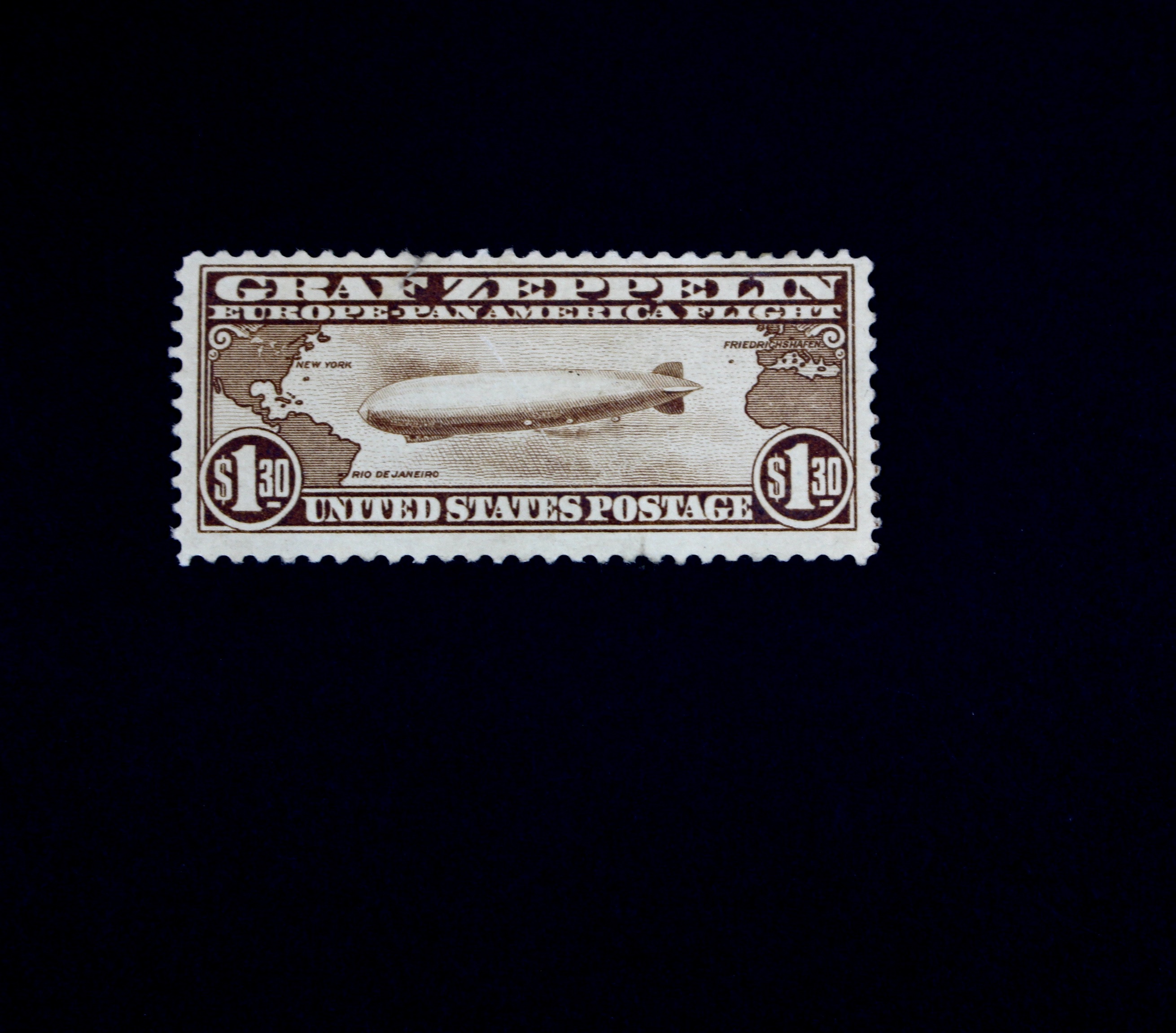 $1.30 Graf Zeppelin Postage Stamp