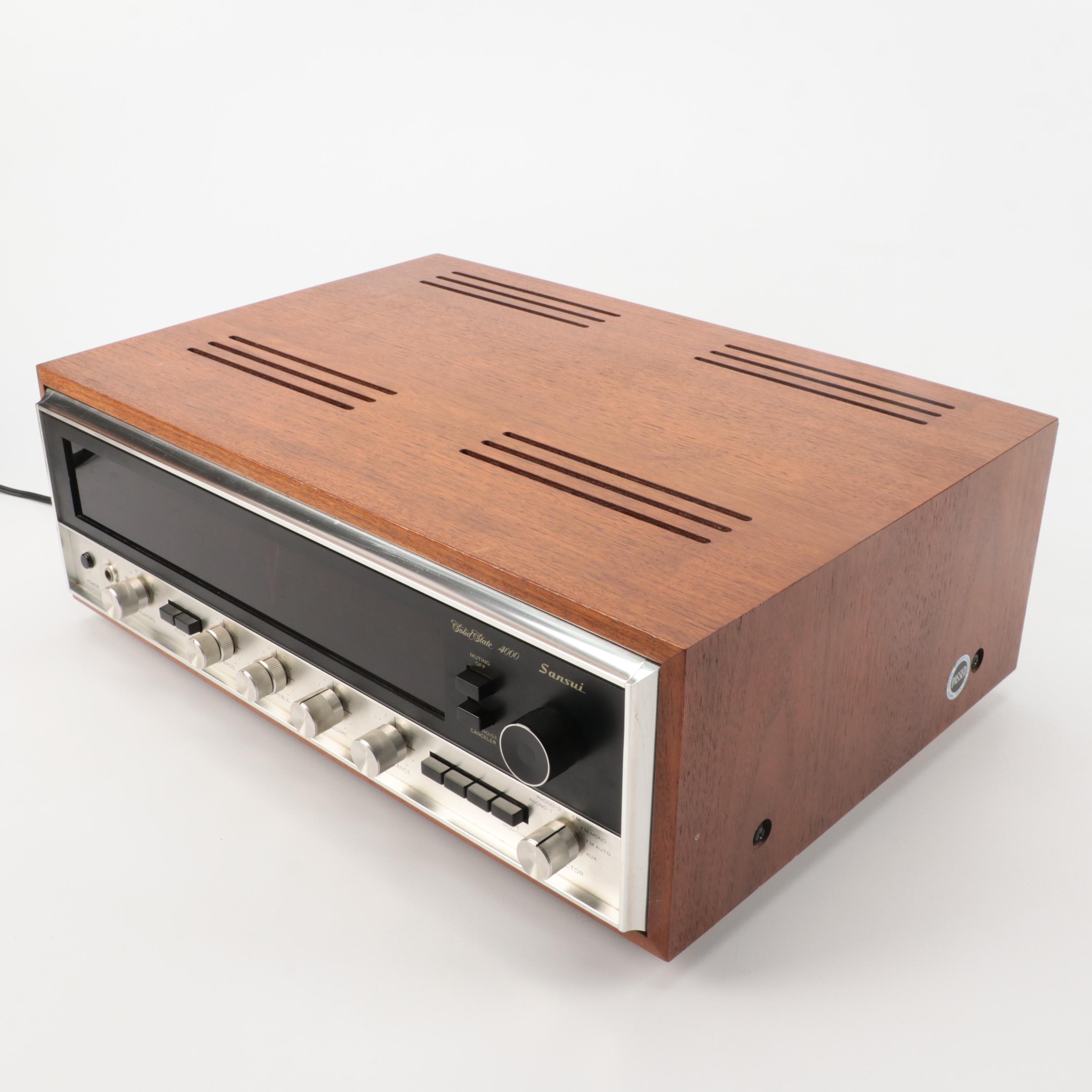 Sansui 4000 Walnut Cased Solid State Stereo Tuner Amplifier, 1969–1972