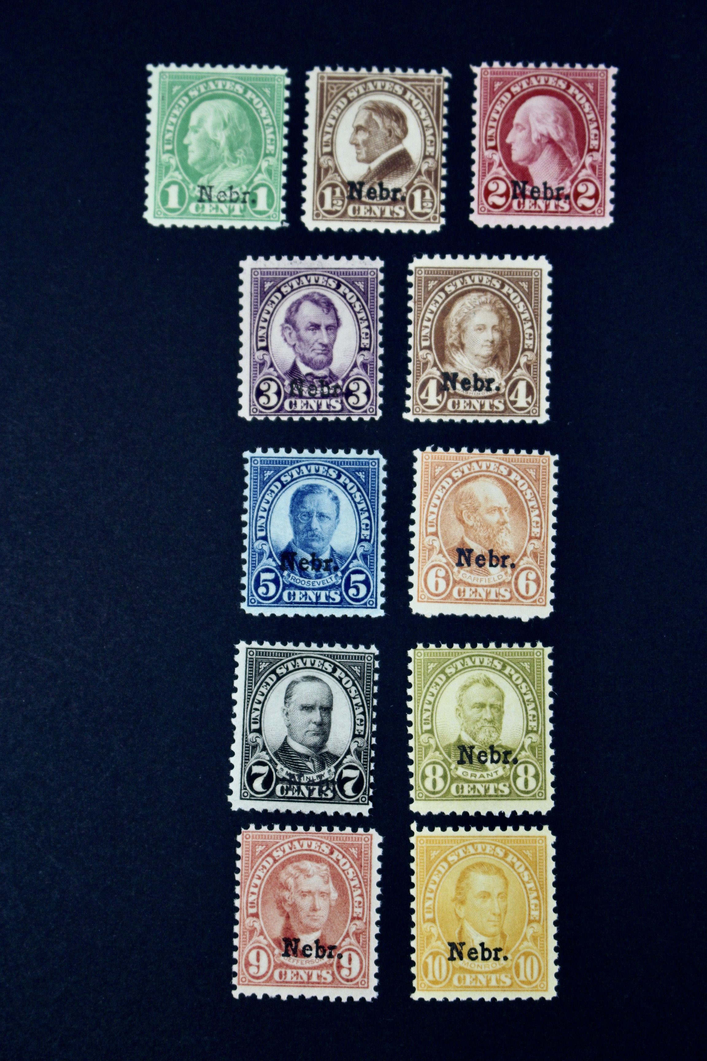 1929 Nebraska Overprint MNH Postage Stamps