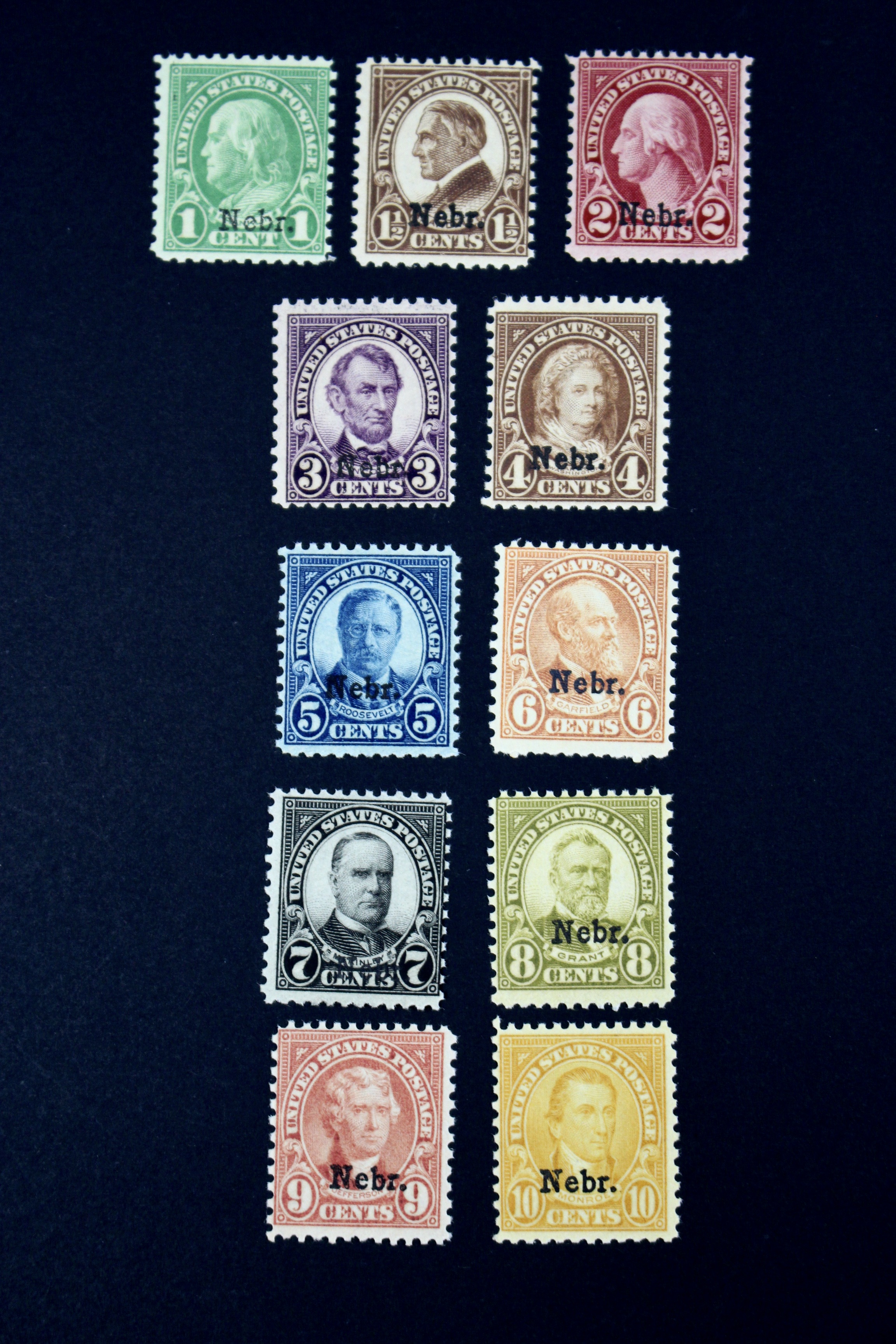 1929 Nebraska Overprint MNH Postage Stamps