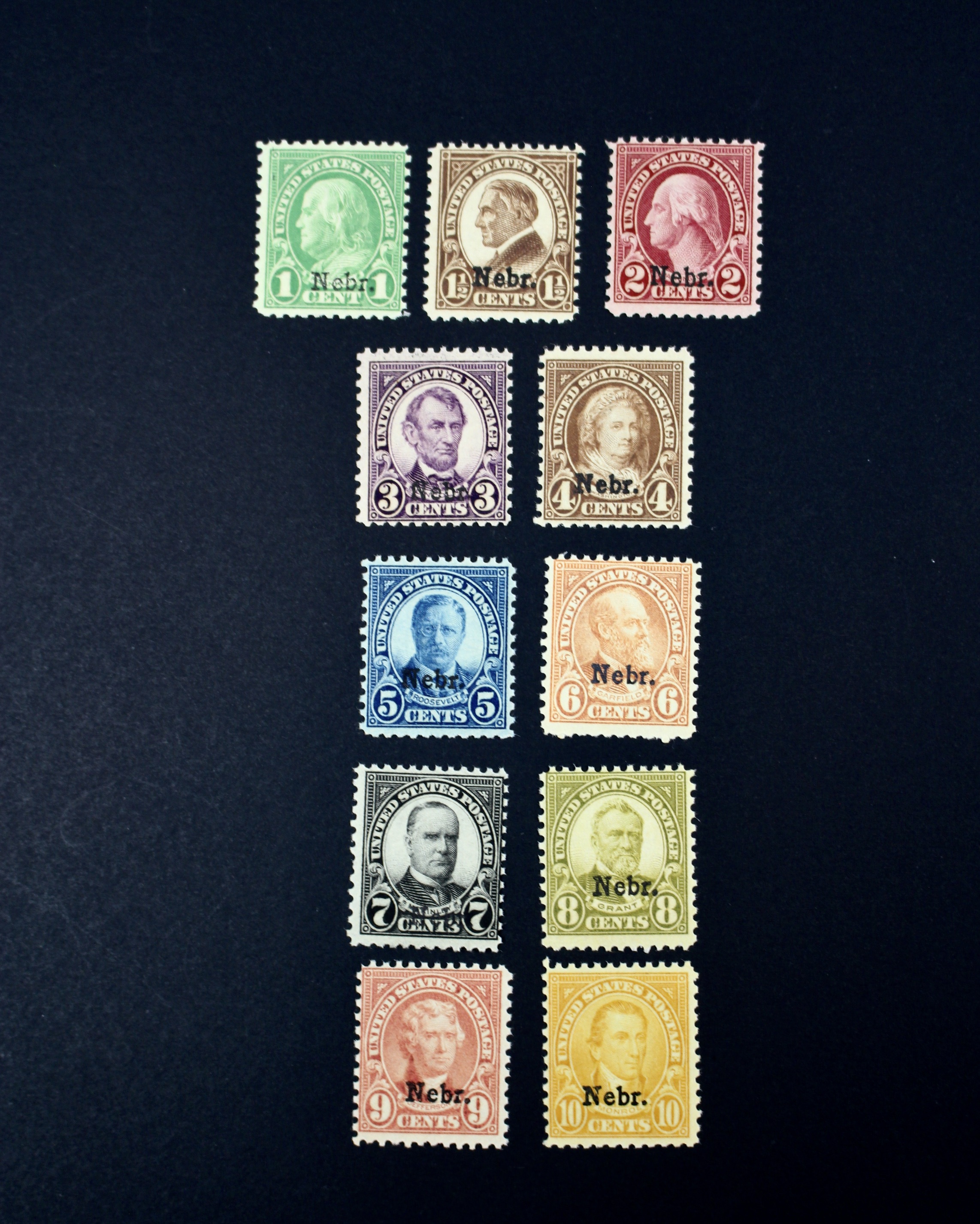 1929 Nebraska Overprint MNH Postage Stamps