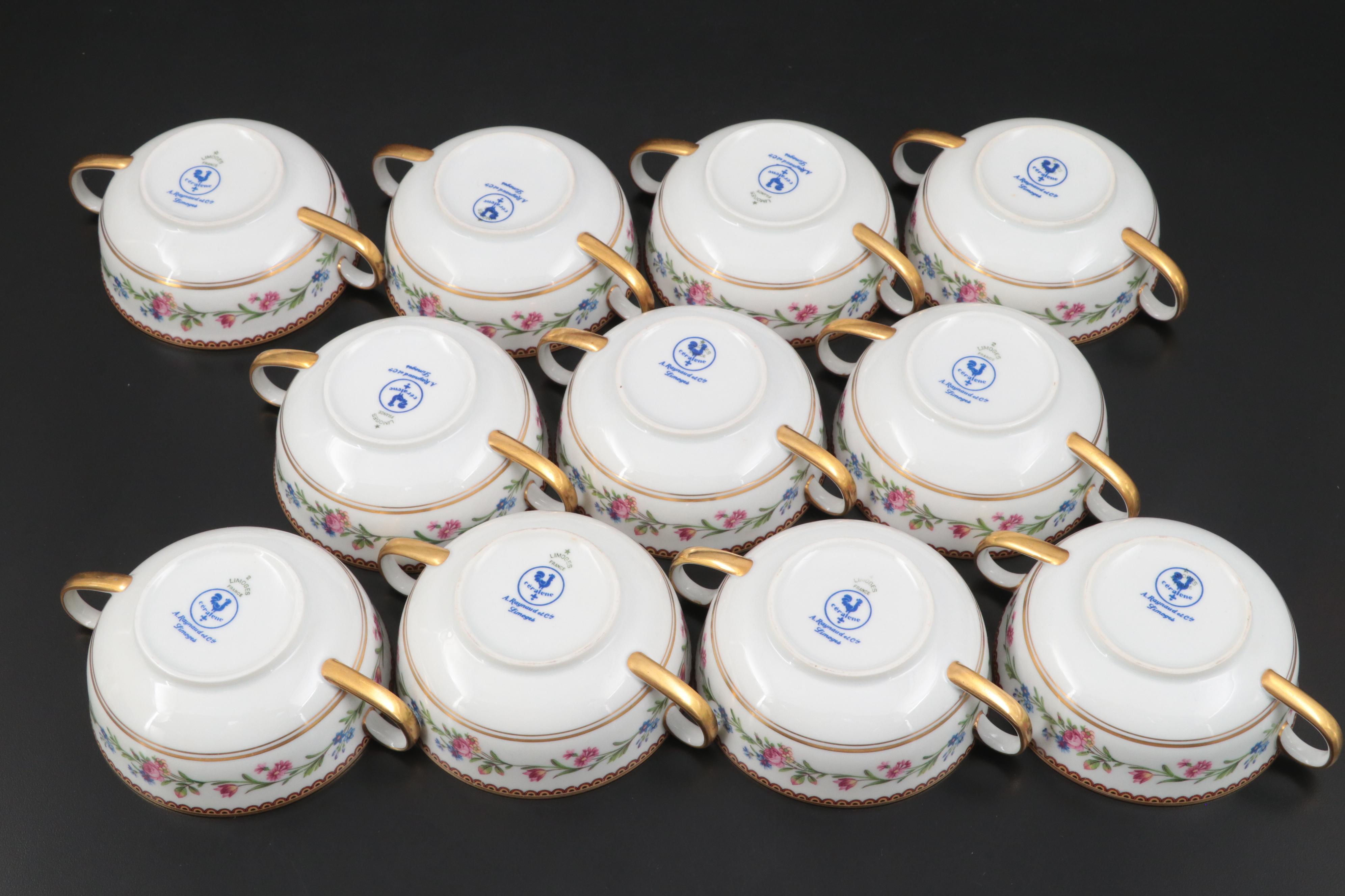 Ceralene Limoges "Country Flowers" Porcelain Dinnerware EBTH