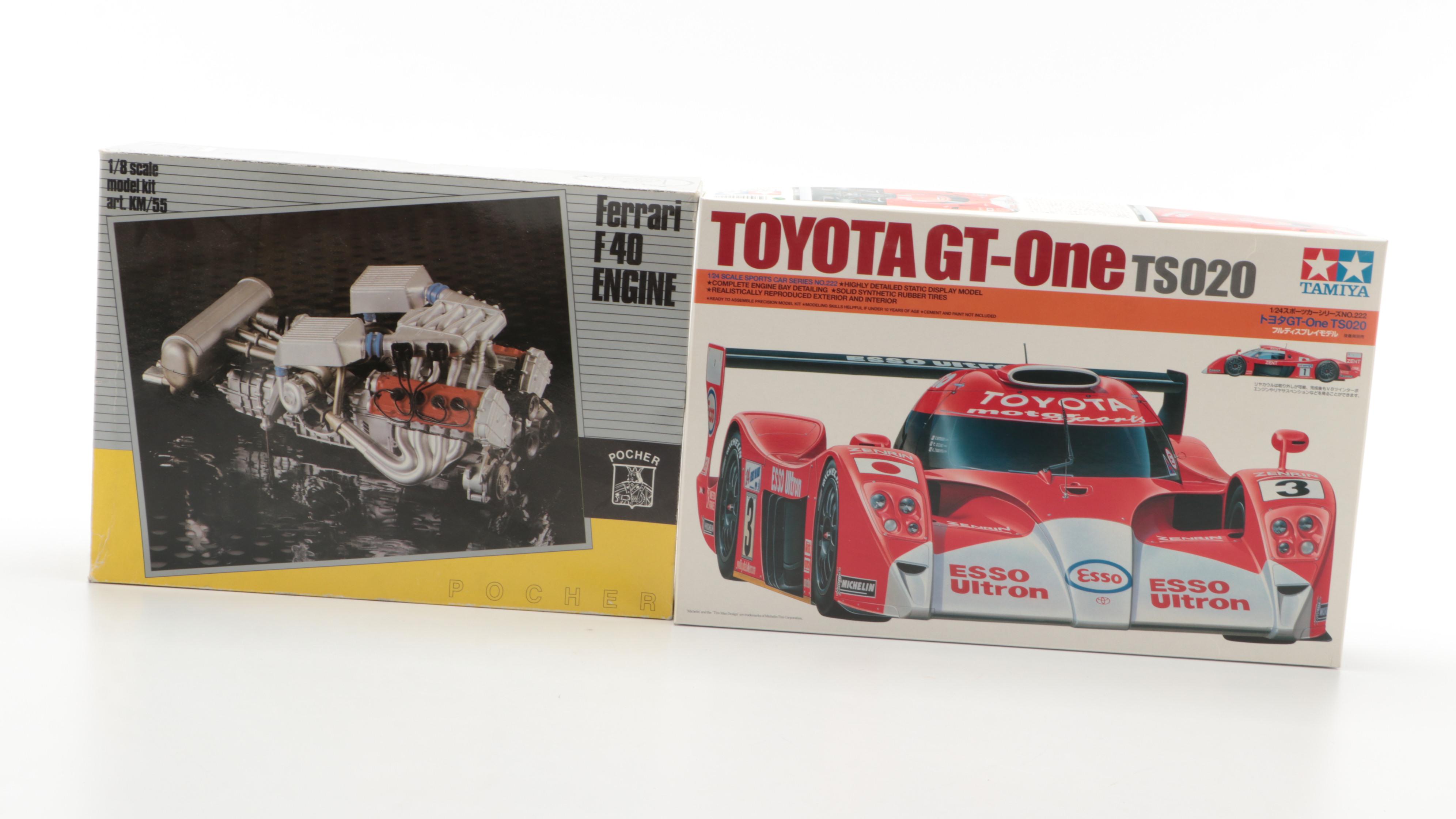 Lamborghini LP500S, Ferrari F40, and More Model Car Kits