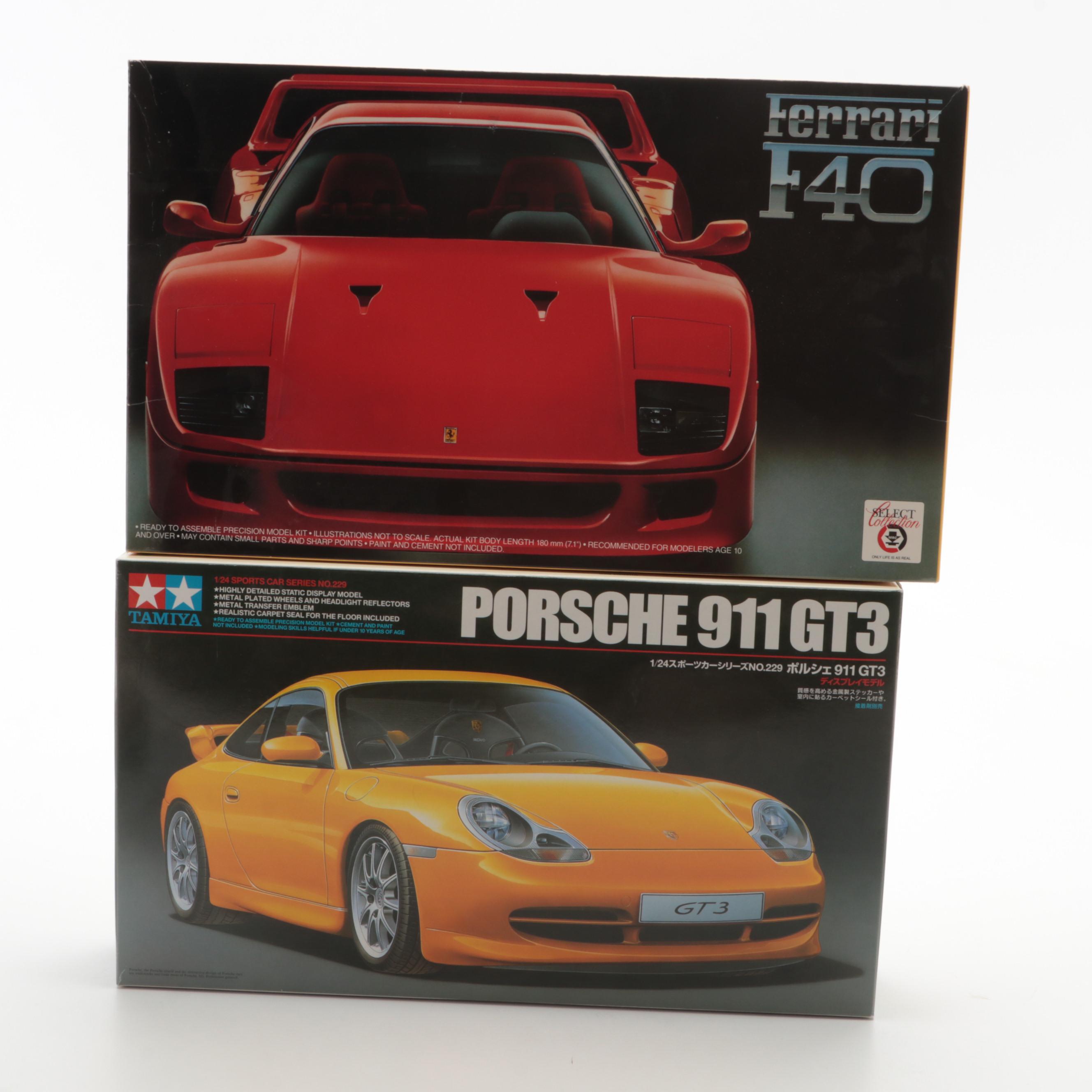 Lamborghini LP500S, Ferrari F40, and More Model Car Kits