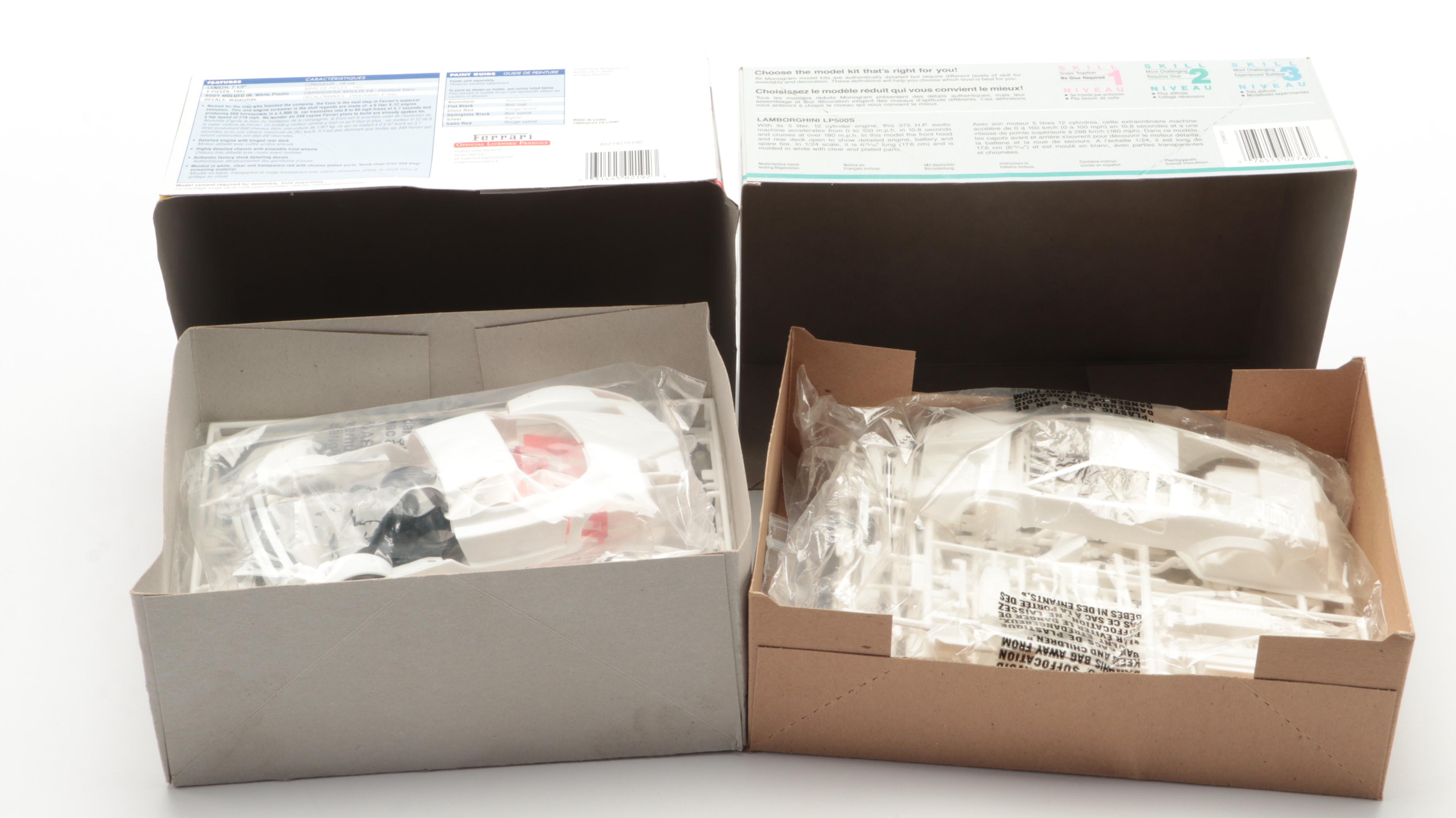 Lamborghini LP500S, Ferrari F40, and More Model Car Kits