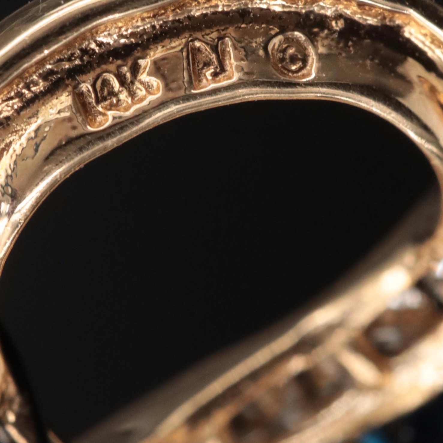 14K Diamond and Sapphire Infinity Slide Pendant