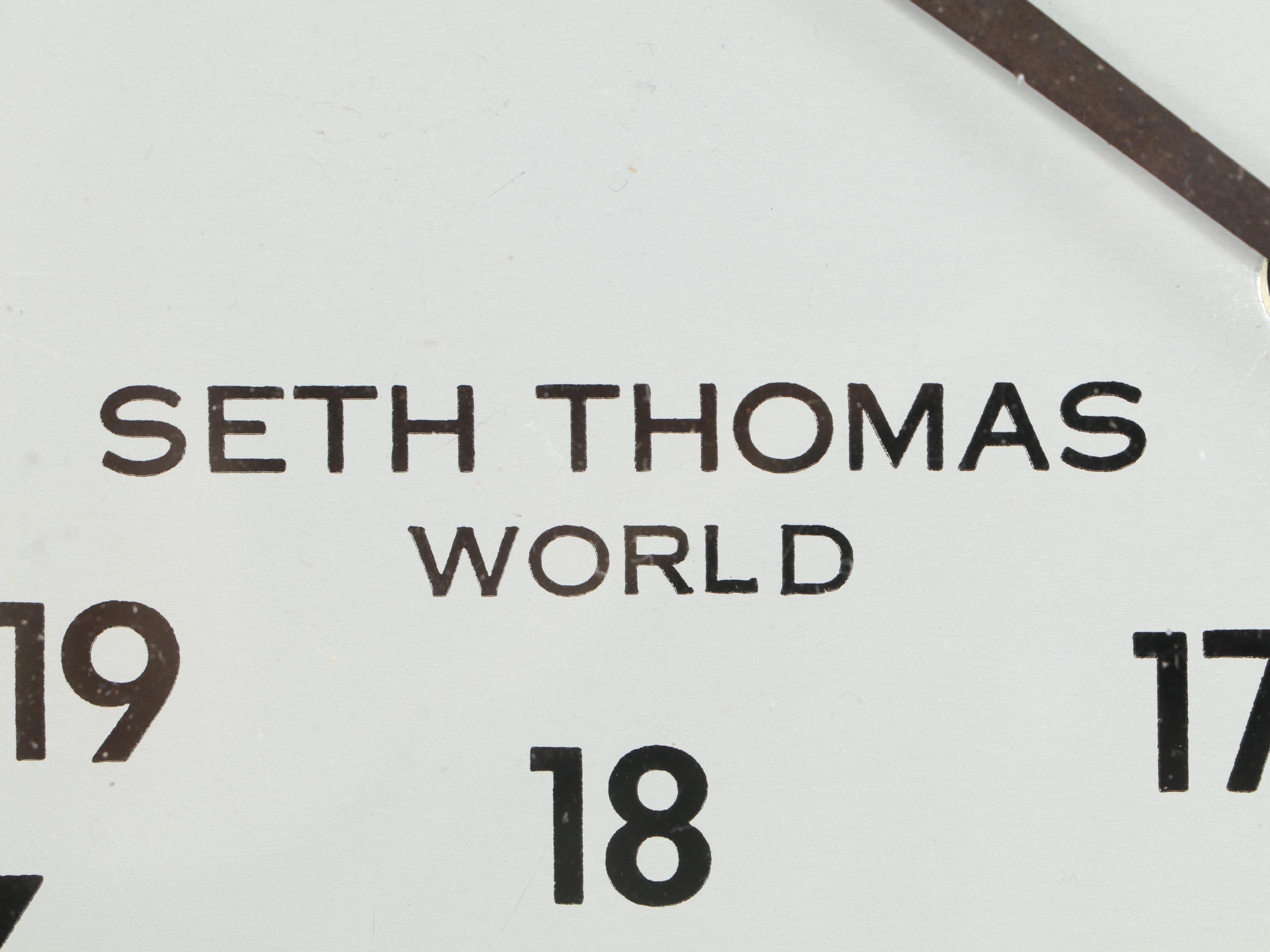 Seth Thomas "World" Railroad Station Wall Clock