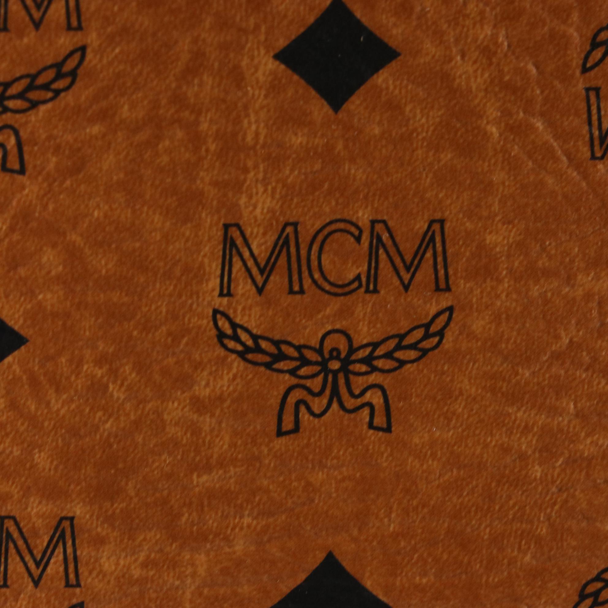 MCM Craig & Karl Limited Edition Stark Backpack in Cognac Visetos Canvas