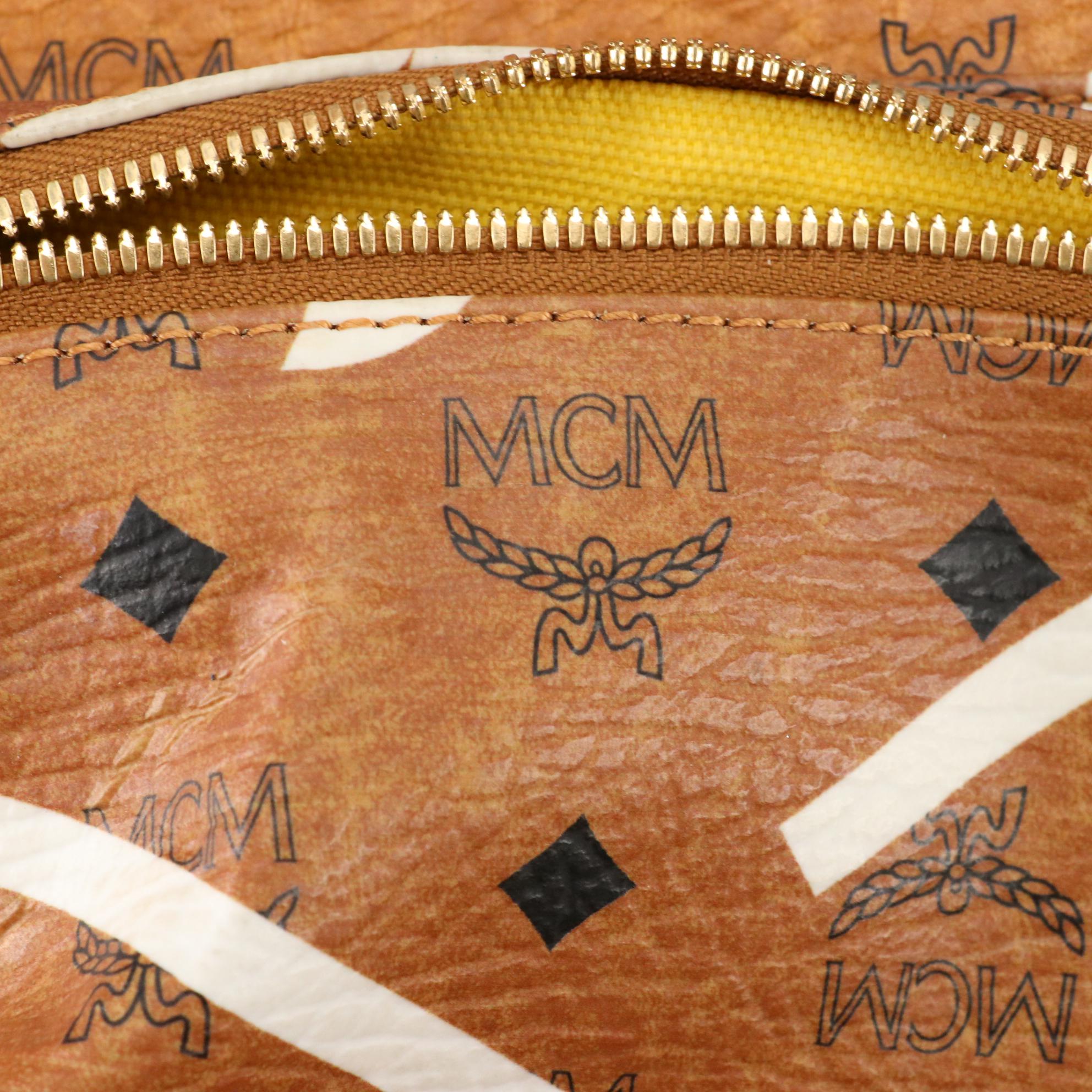 MCM Craig & Karl Limited Edition Stark Backpack in Cognac Visetos Canvas