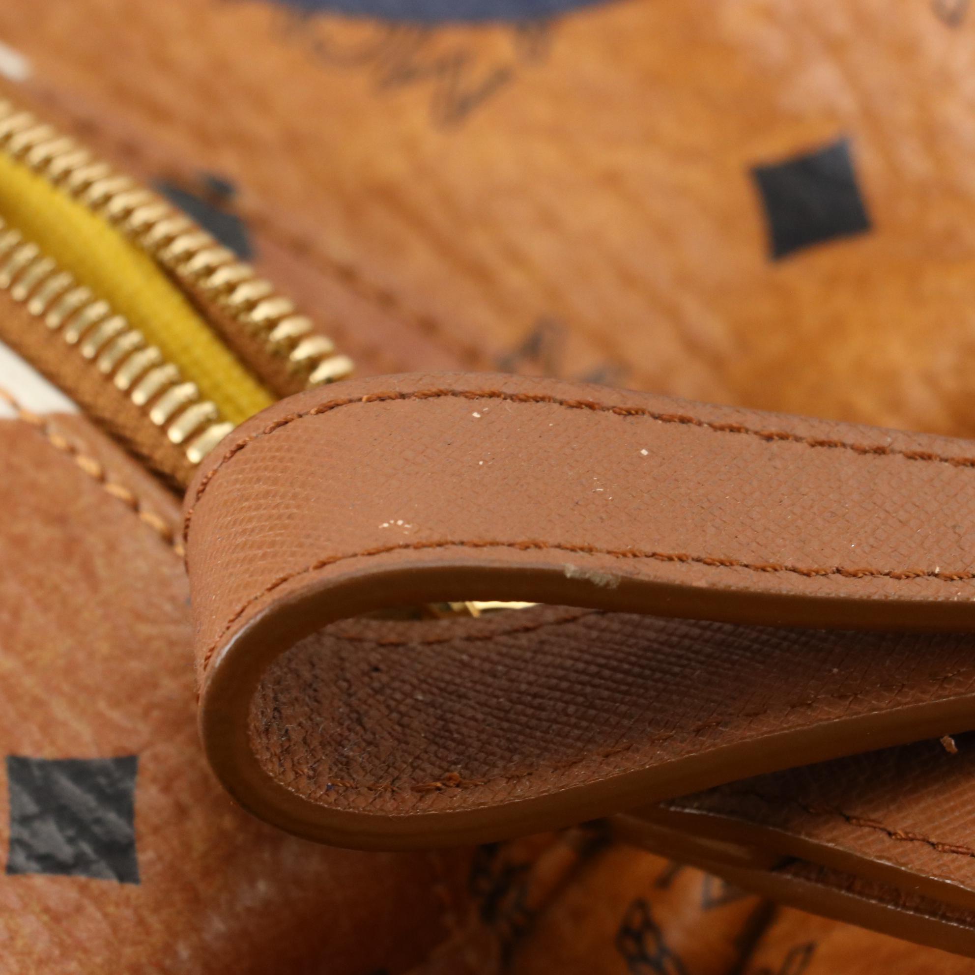 MCM Craig & Karl Limited Edition Stark Backpack in Cognac Visetos Canvas