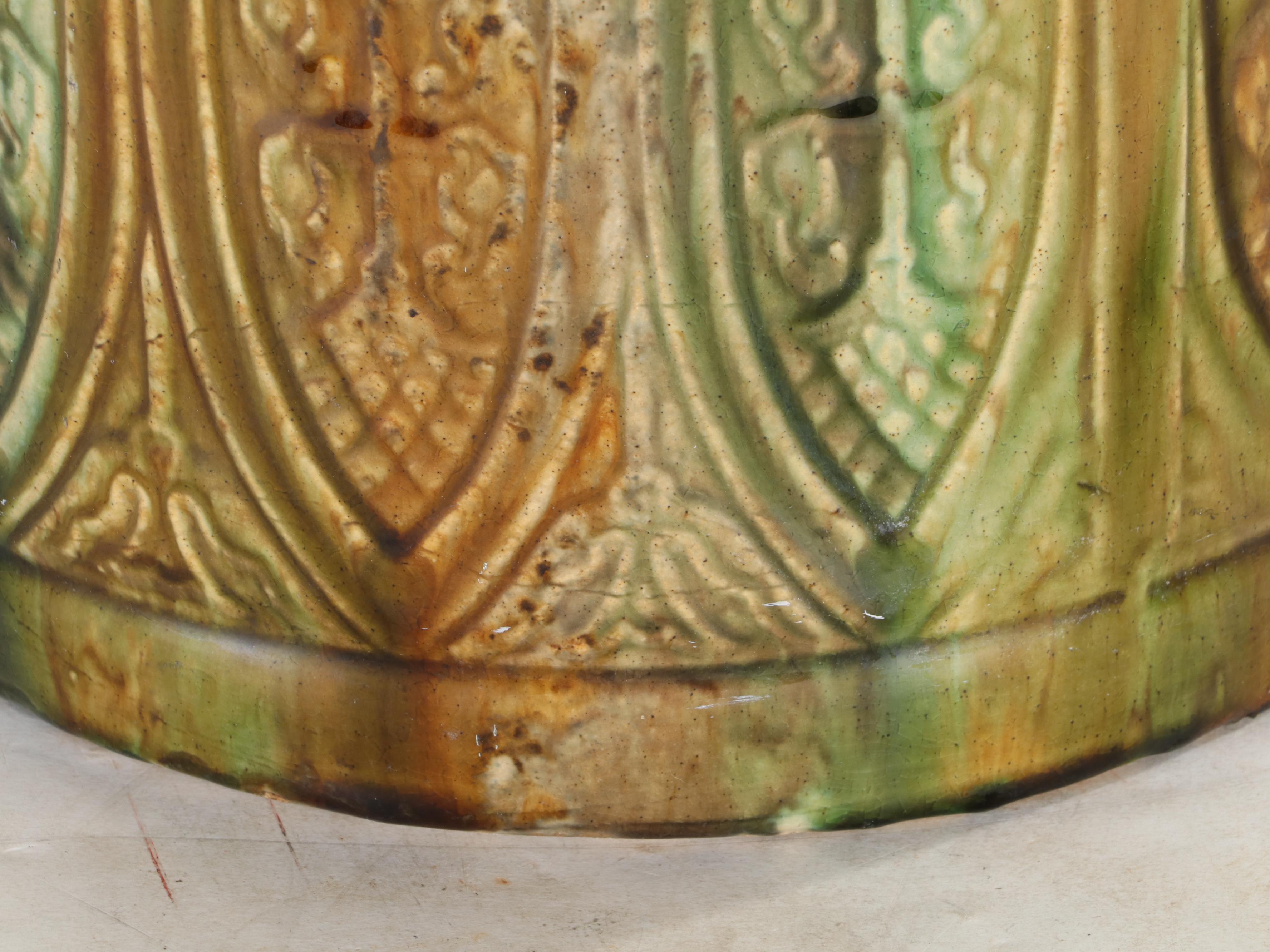 American Majolica Pottery Umbrella Stand