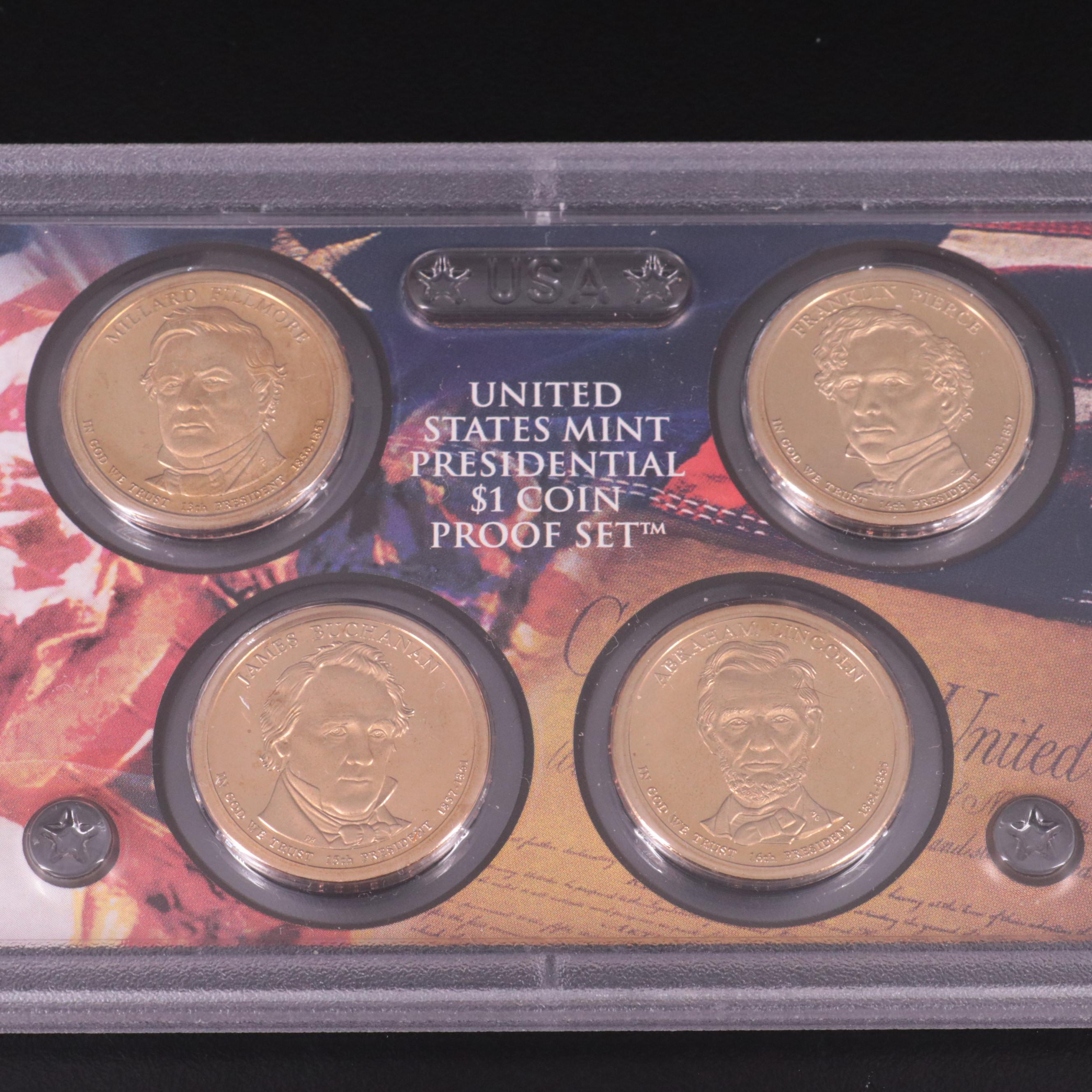Four United States Mint Proof Sets 2010, 2012, 2013, and 2014