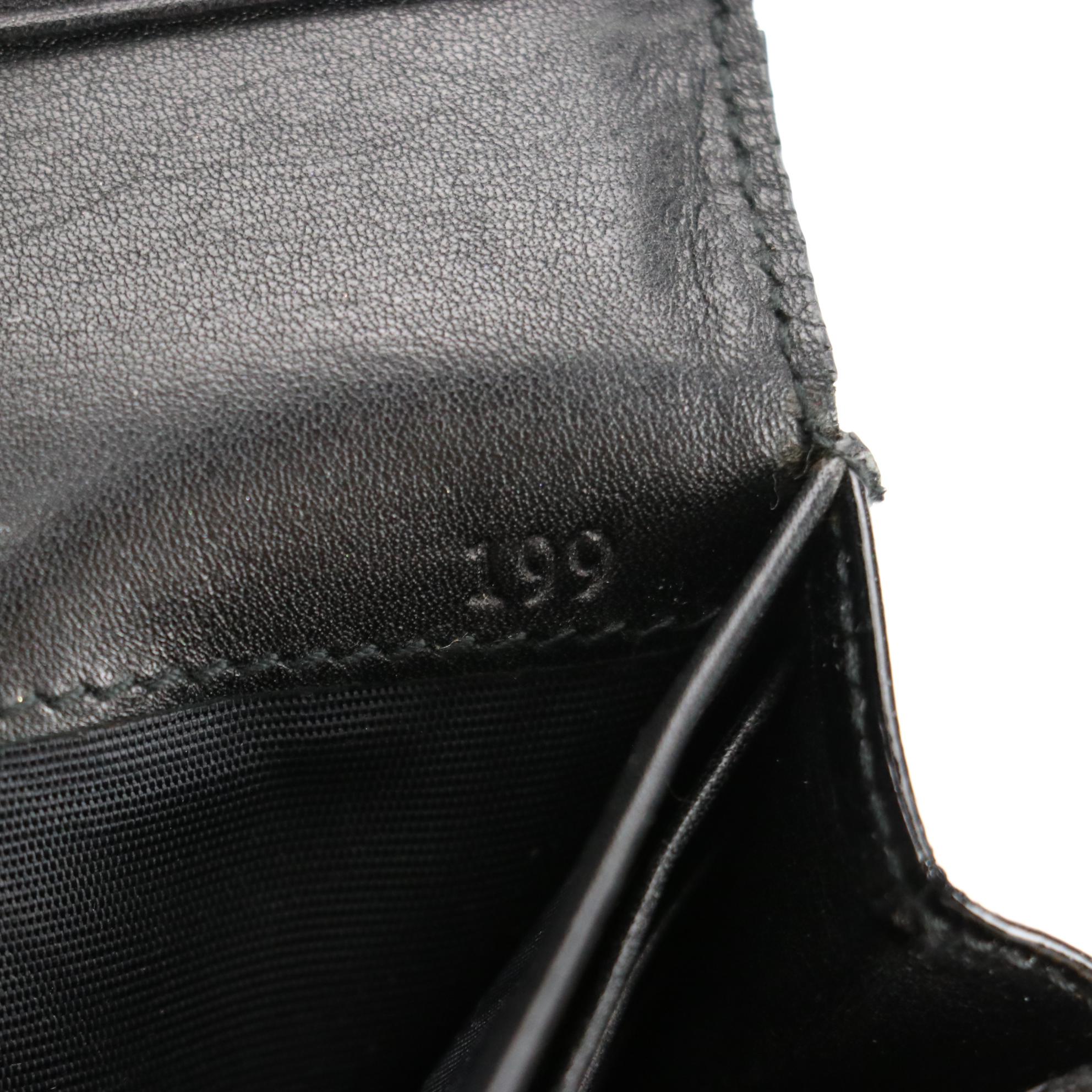 Prada Flap Long Wallet in Black Patent Leather