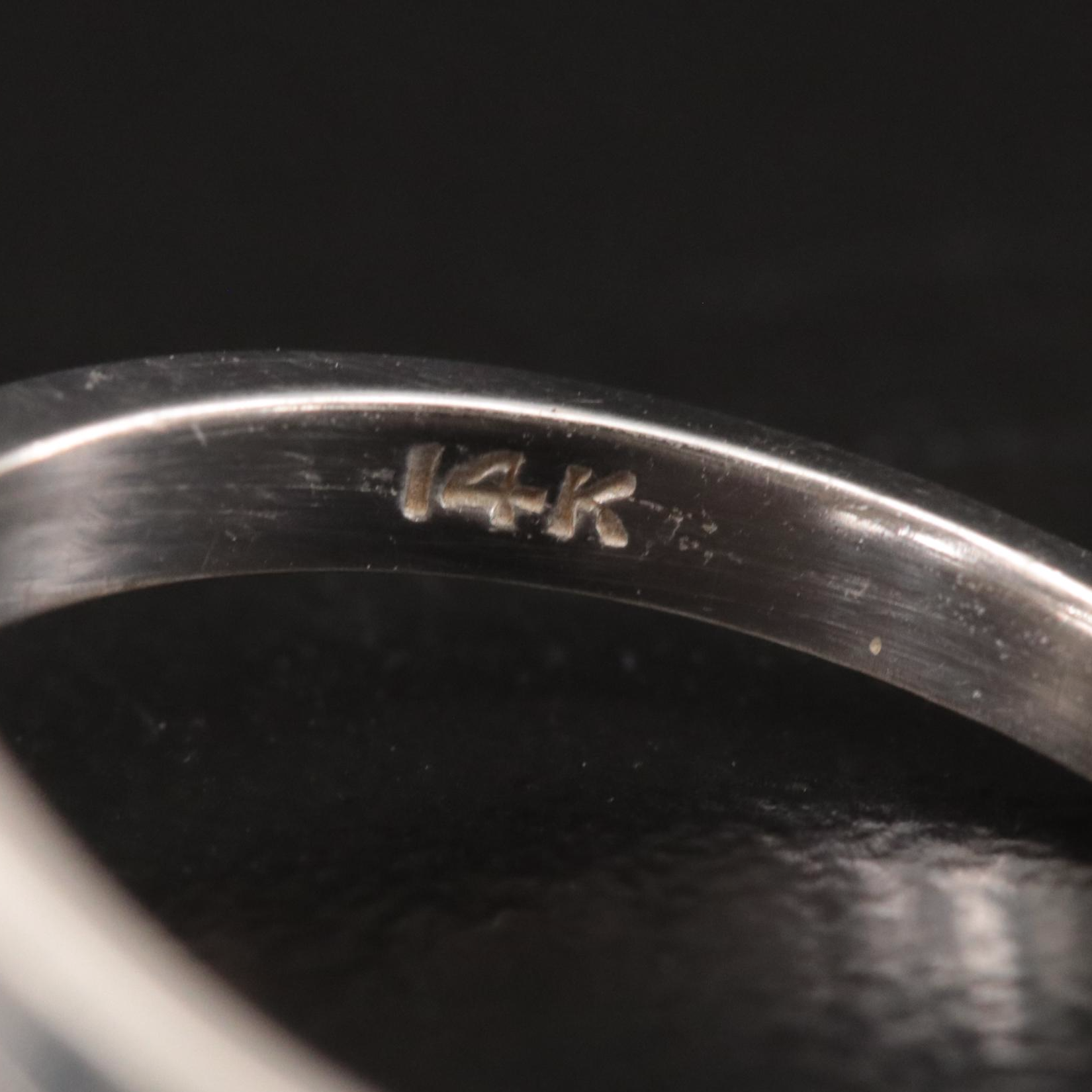 14K Pearl and Diamond Ring