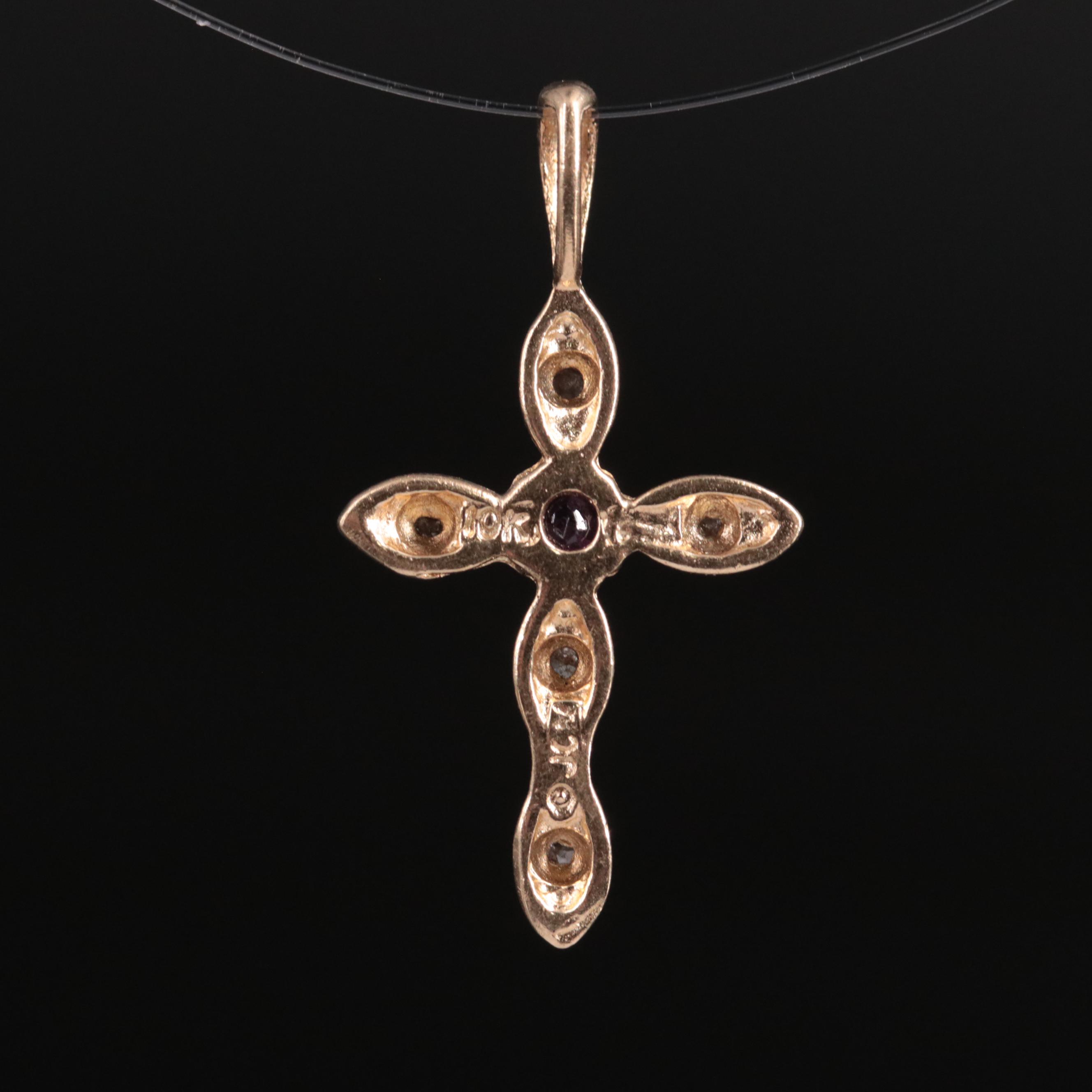 14K Cross Pendant