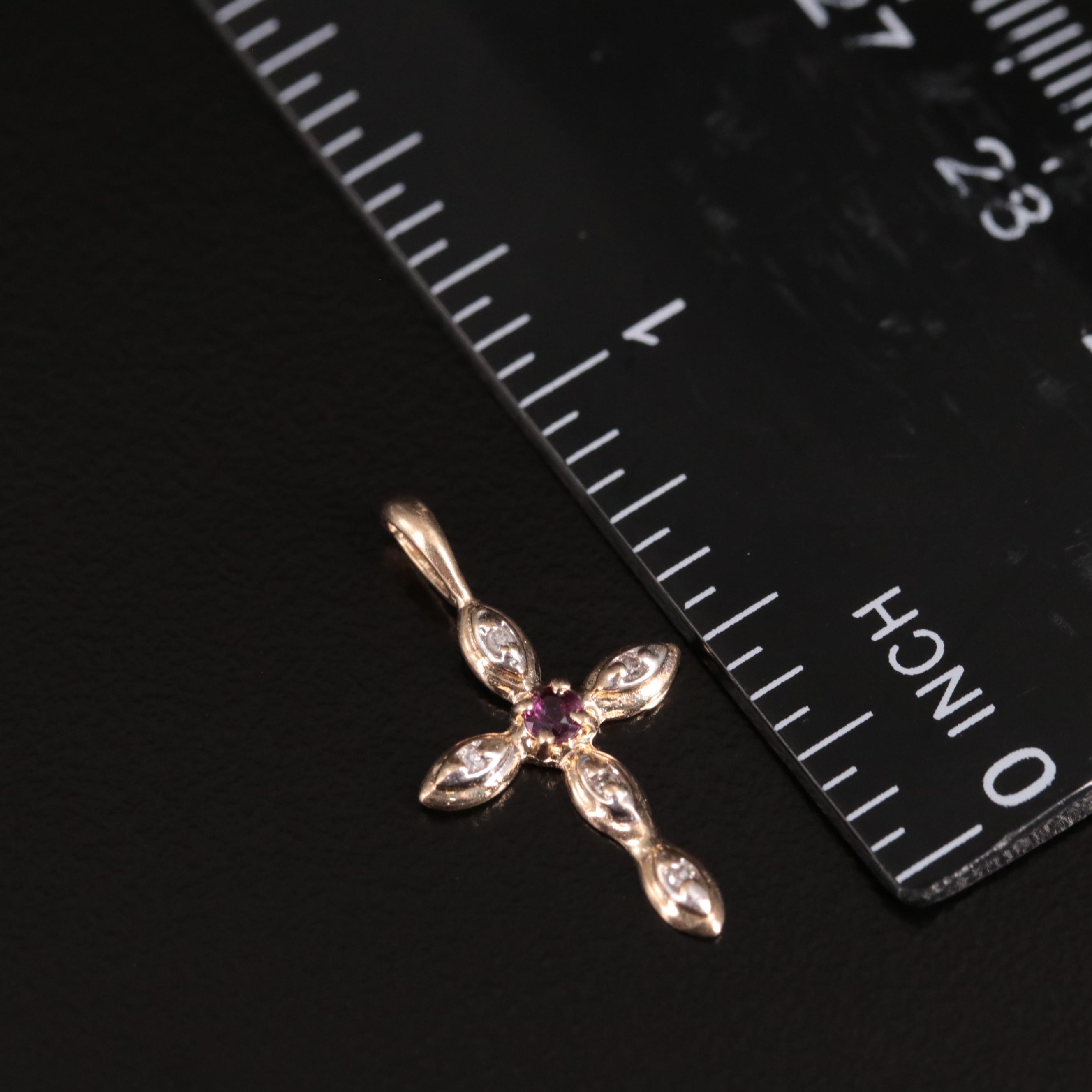 14K Cross Pendant