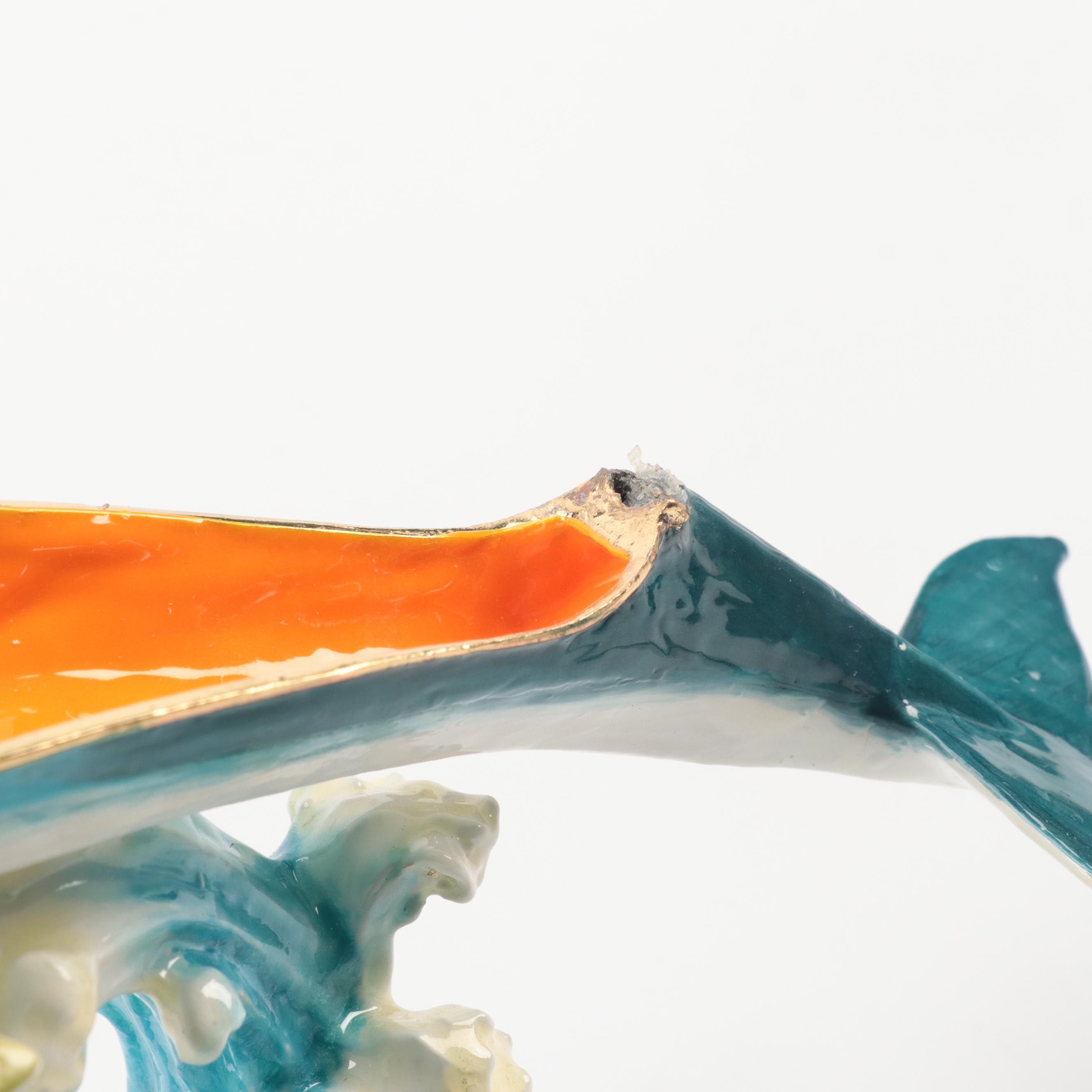 Jere Luxury Bejeweled Enameled Dolphin and Frog Trinket Boxes