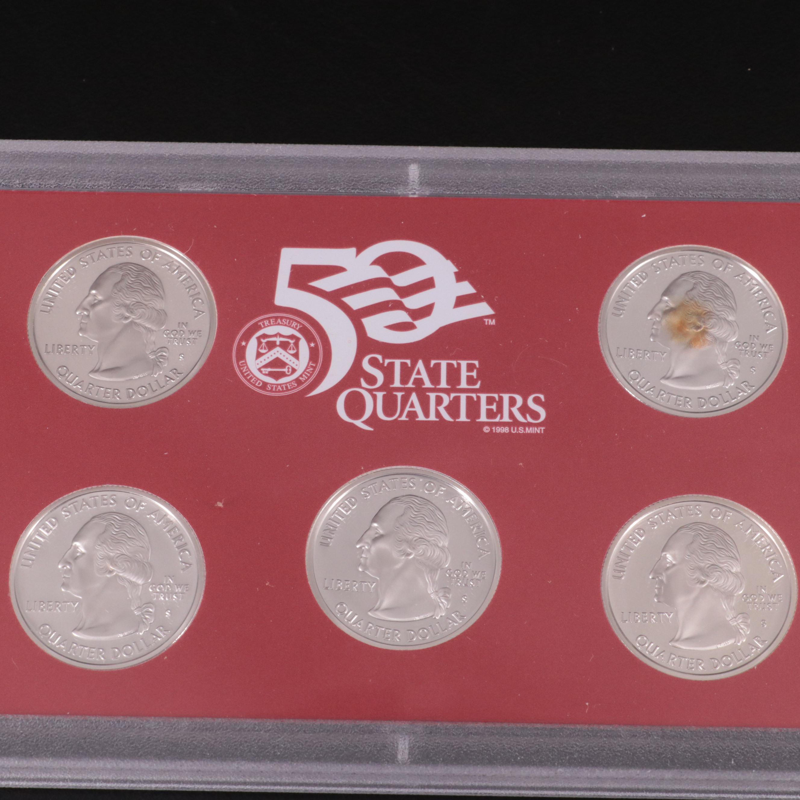 Three Statehood Quarter Silver Proof Sets