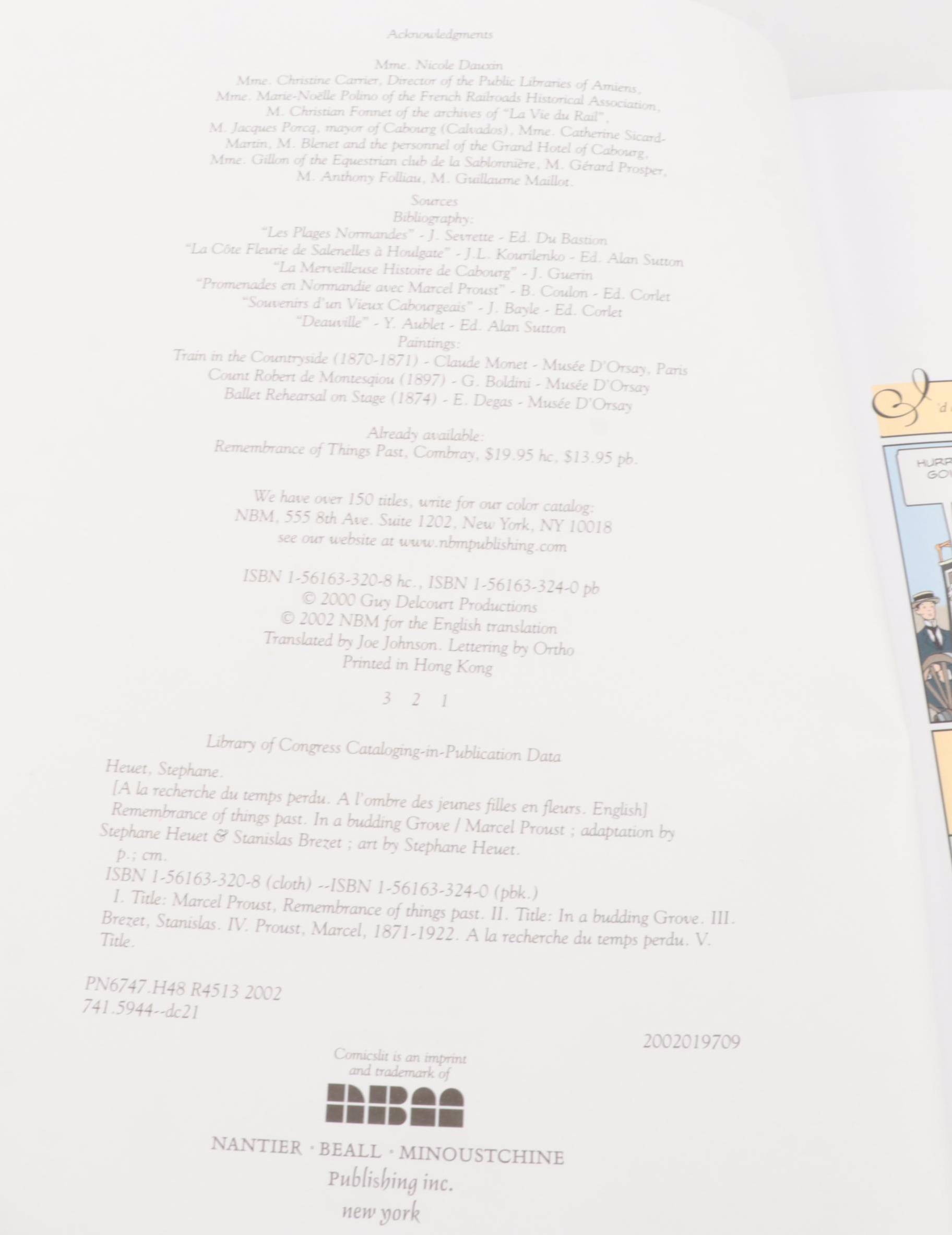 "Remembrance of Things Past" and More Historical Comics and Graphic Novels