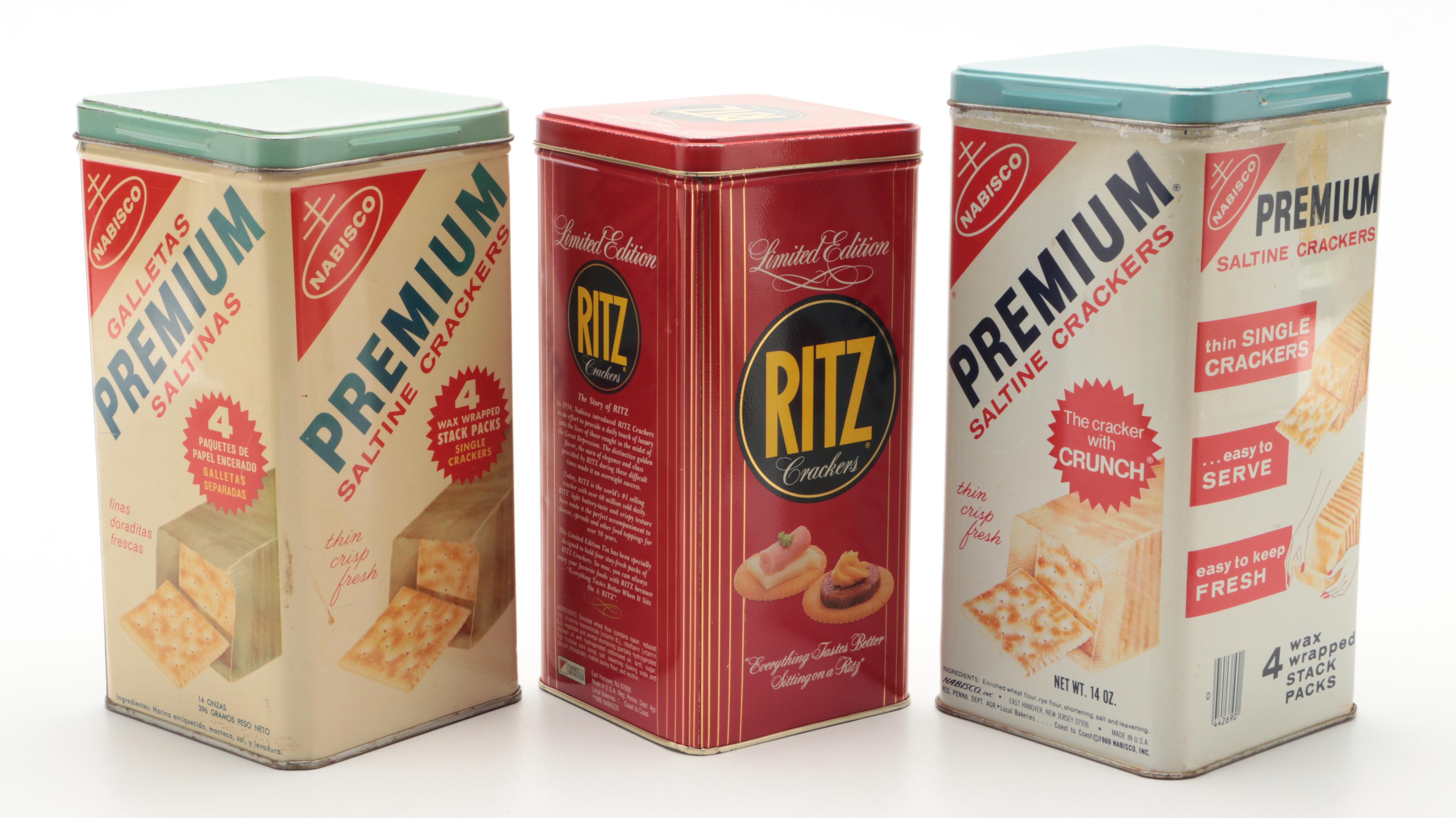 Ritz Cracker Tin with Hygeia Screw Top Bottles, Soup Mugs, and More