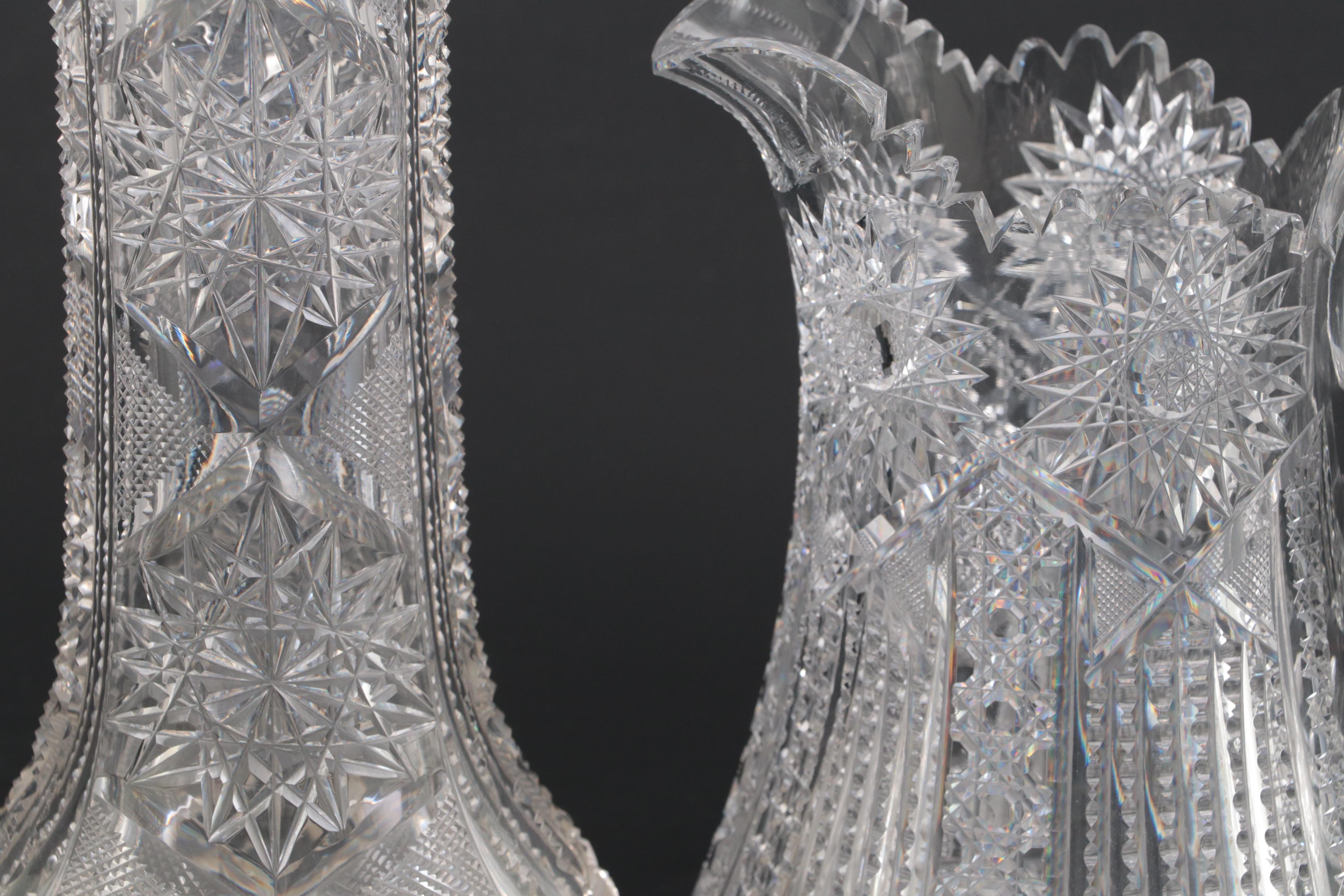 Libbey with Other Brilliant Cut Glass Tableware and Waterford Crystal Dish