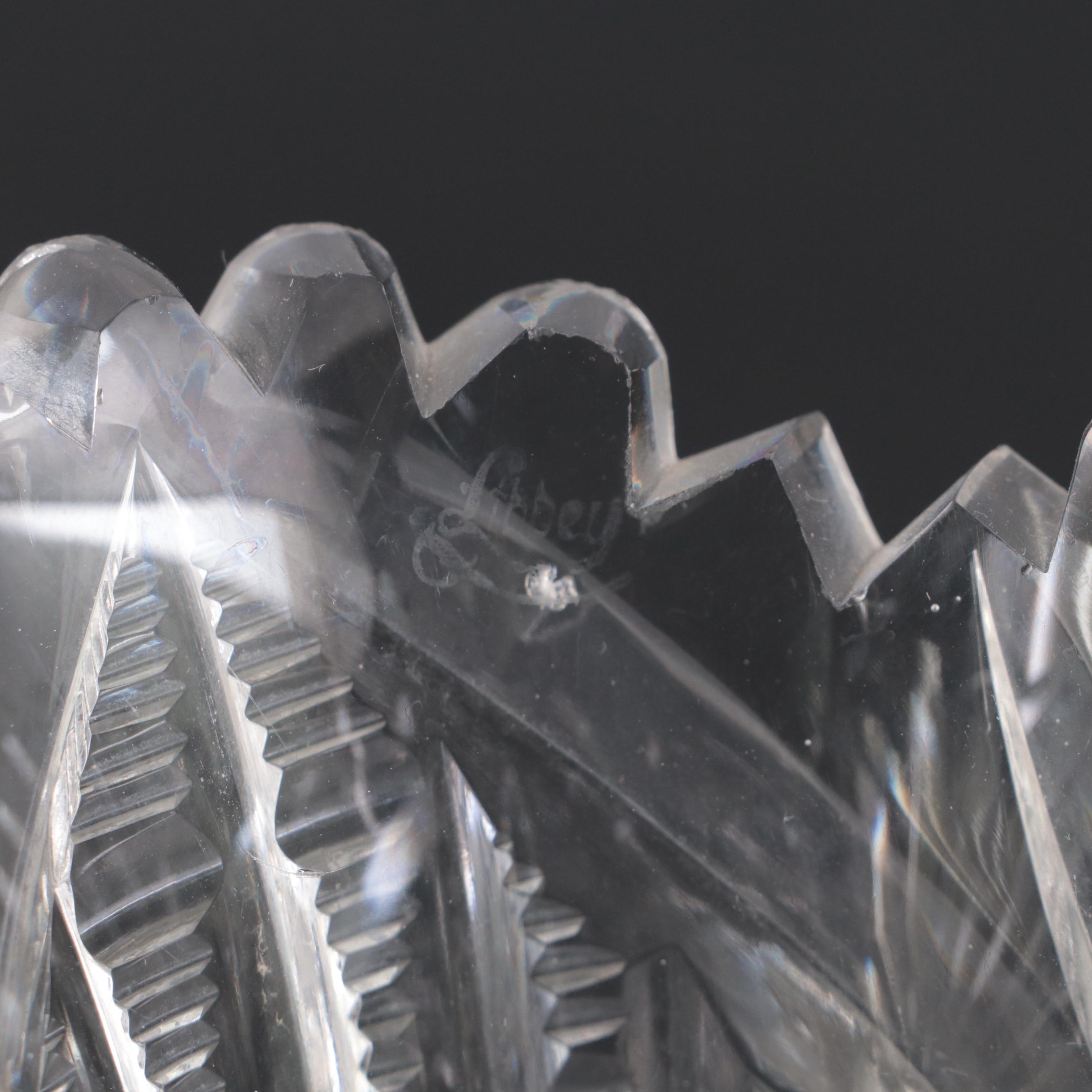 Libbey with Other Brilliant Cut Glass Tableware and Waterford Crystal Dish