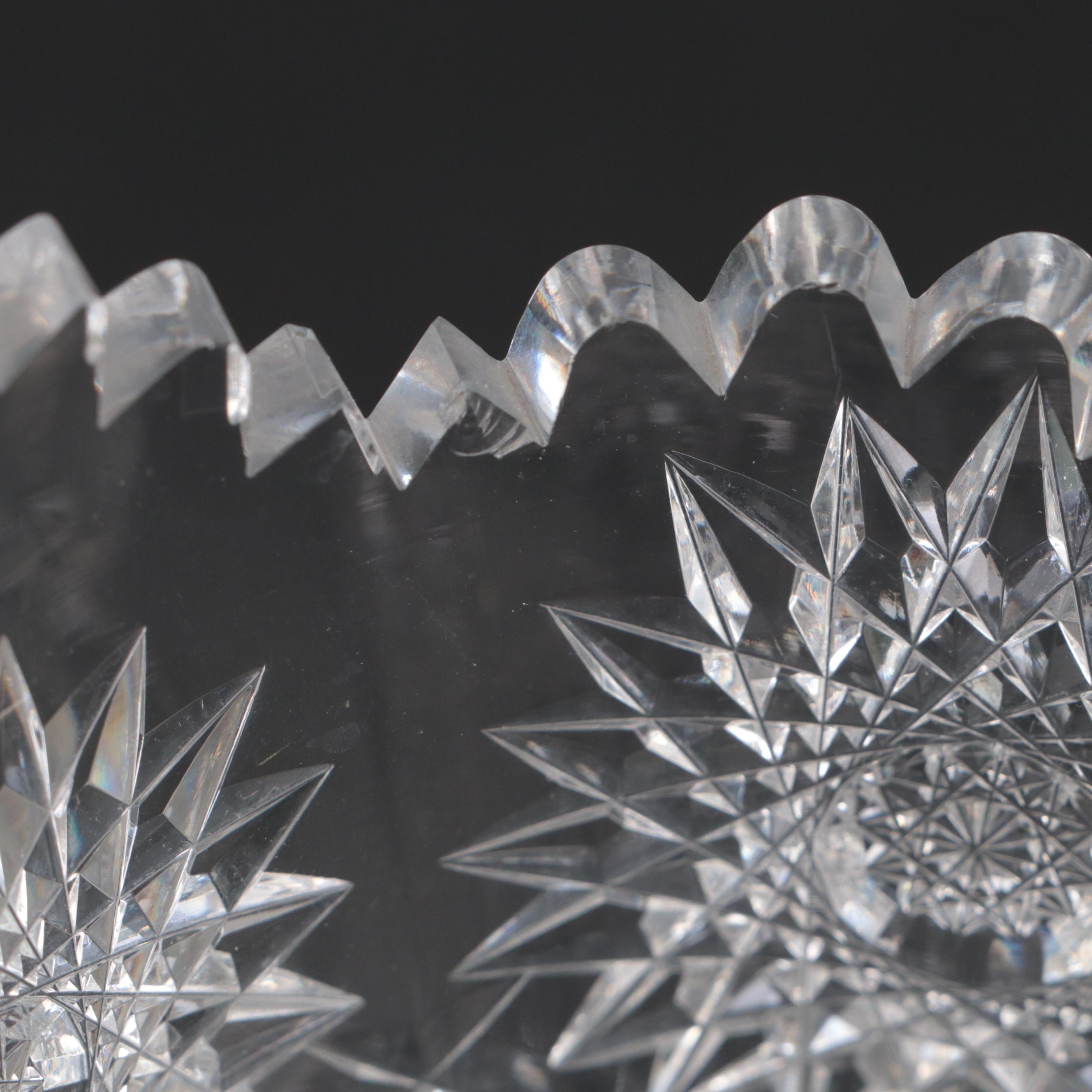 Libbey with Other Brilliant Cut Glass Tableware and Waterford Crystal Dish