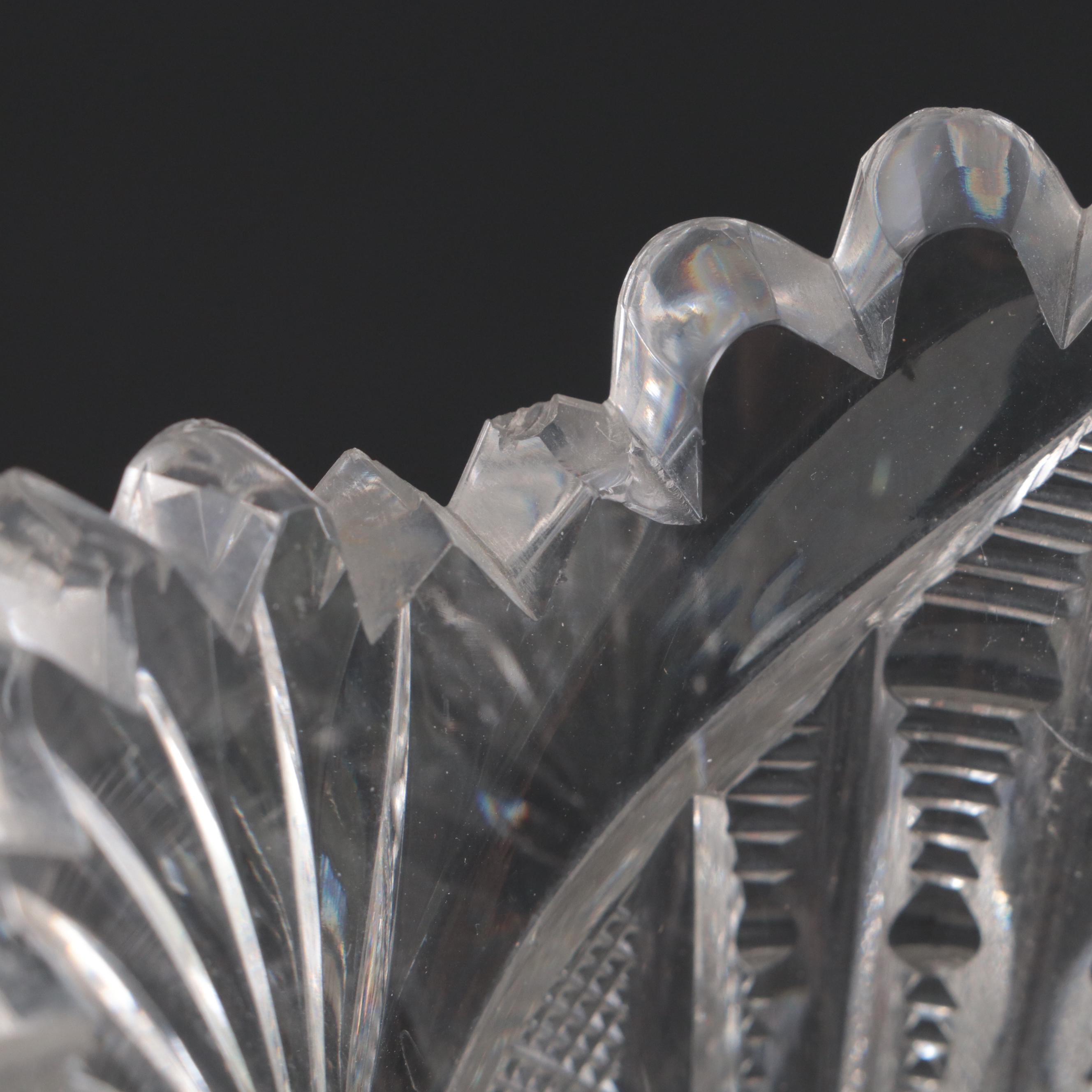 Libbey with Other Brilliant Cut Glass Tableware and Waterford Crystal Dish