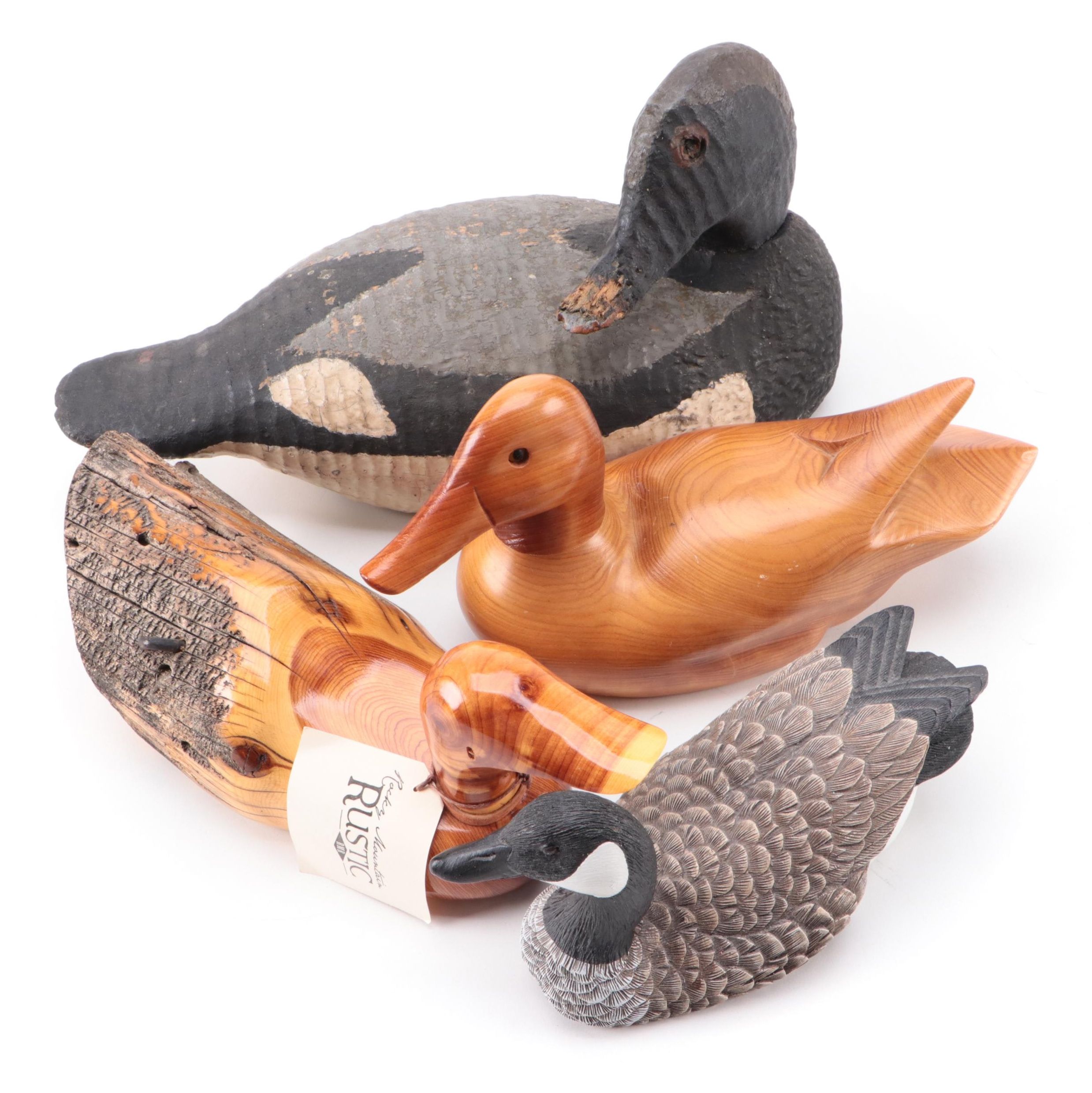 Rocky Mountain Rustic Carved Cedar Fence Post Duck and More Waterfowl