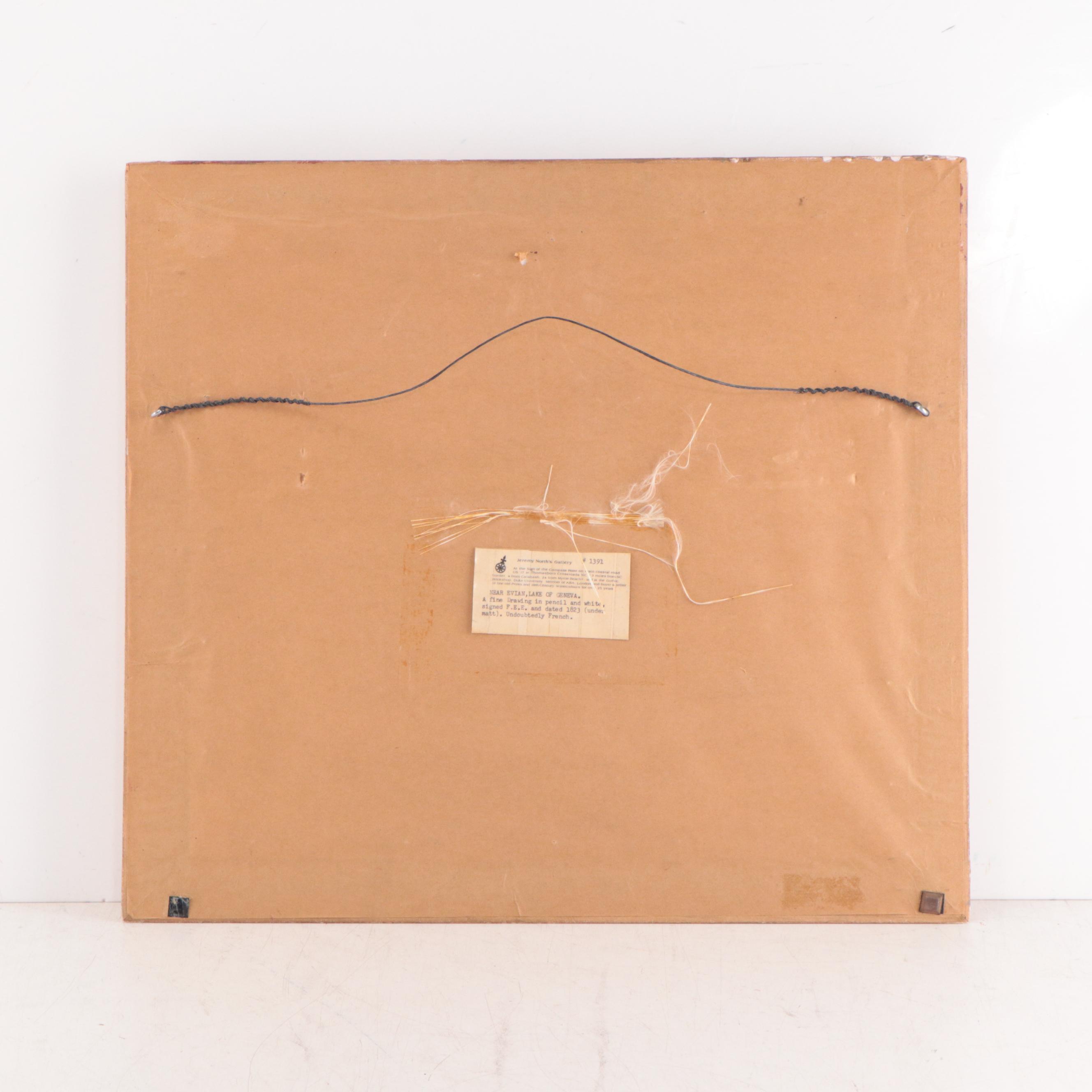 Charcoal Drawing of a Mountainous Landscape