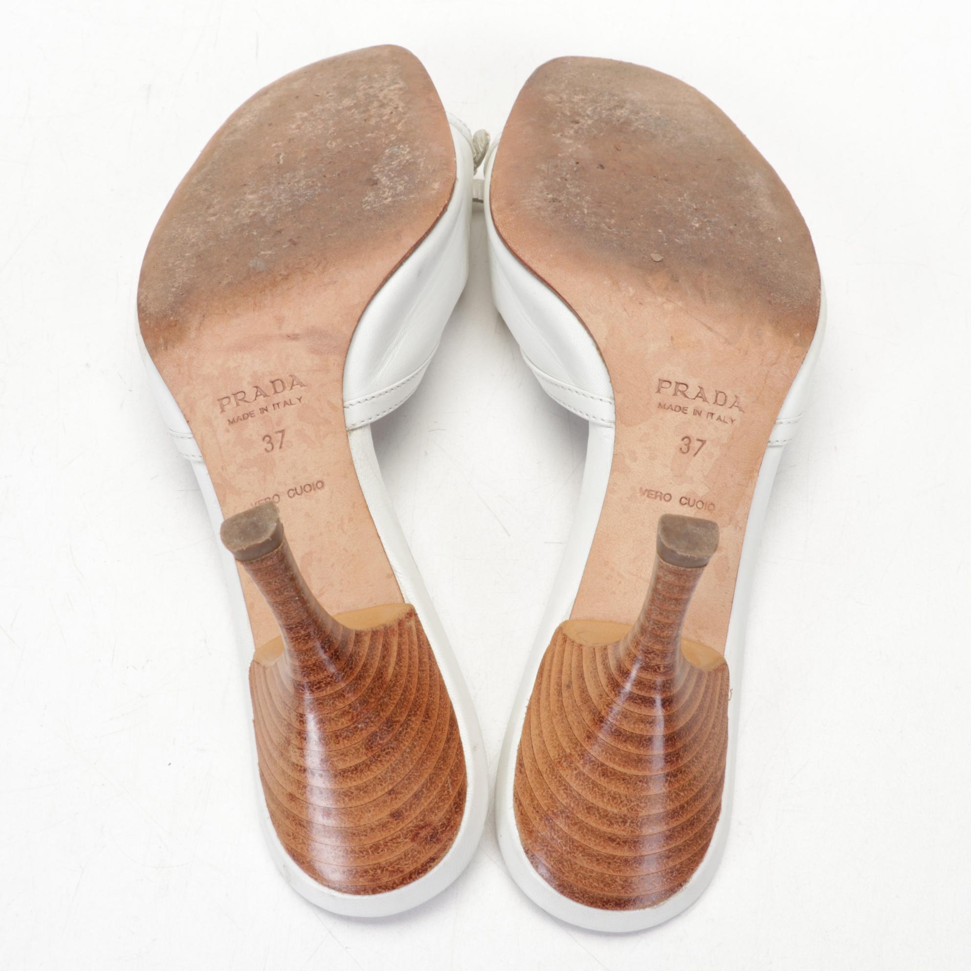 Prada Mule Sandals and Jimmy Choo Slingback Sandals