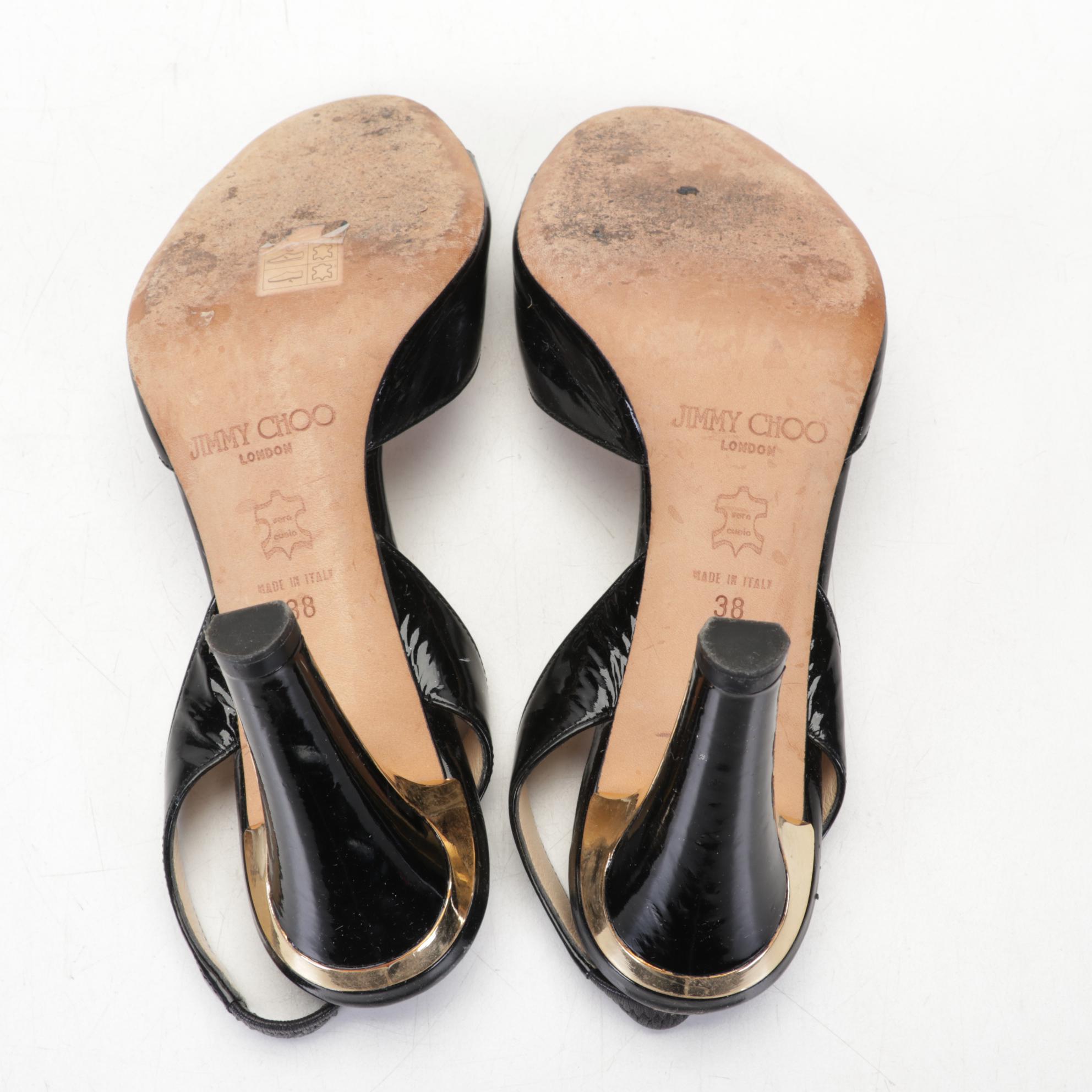 Prada Mule Sandals and Jimmy Choo Slingback Sandals