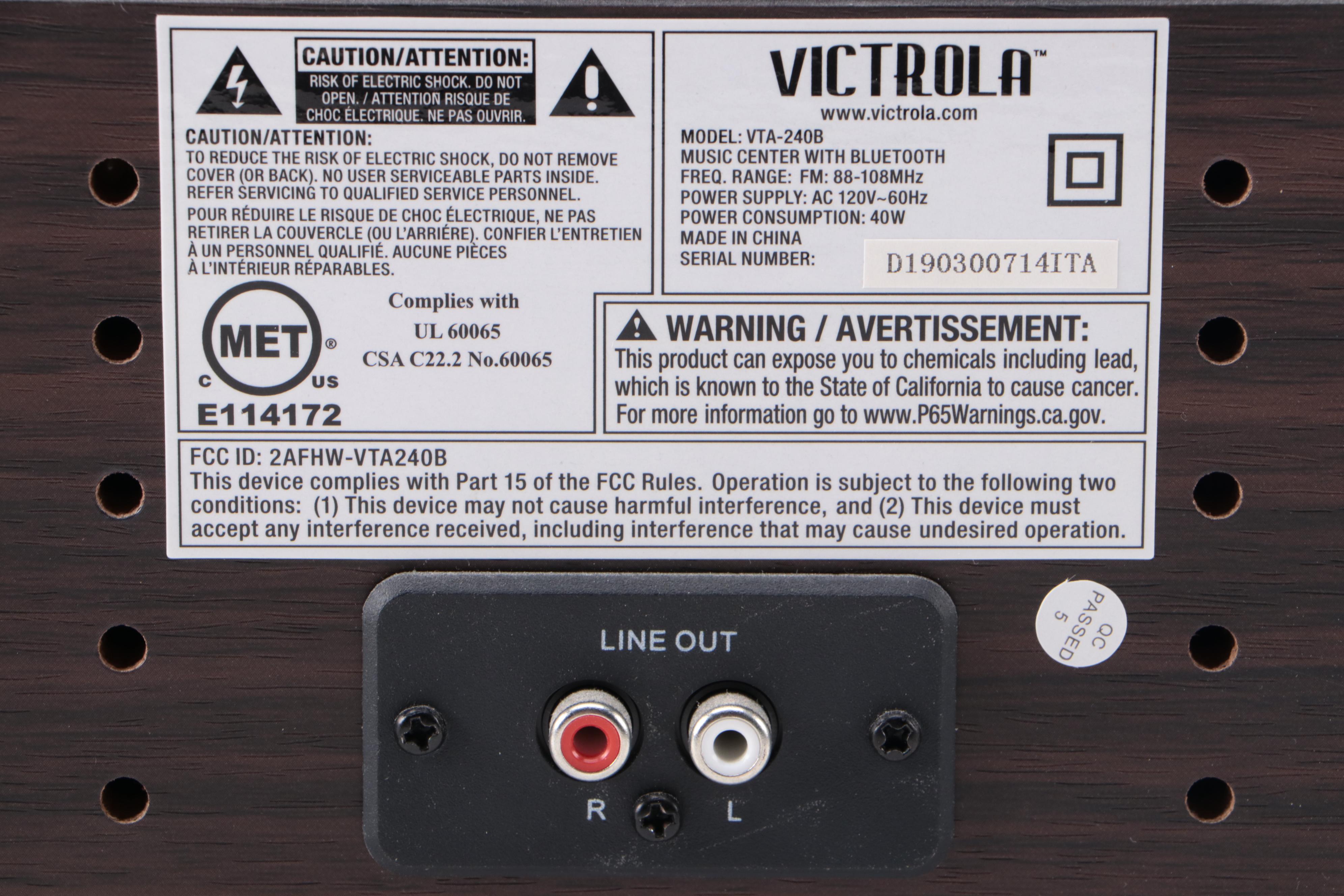 Victrola Metropolitan 4in1 Bluetooth Music Center EBTH