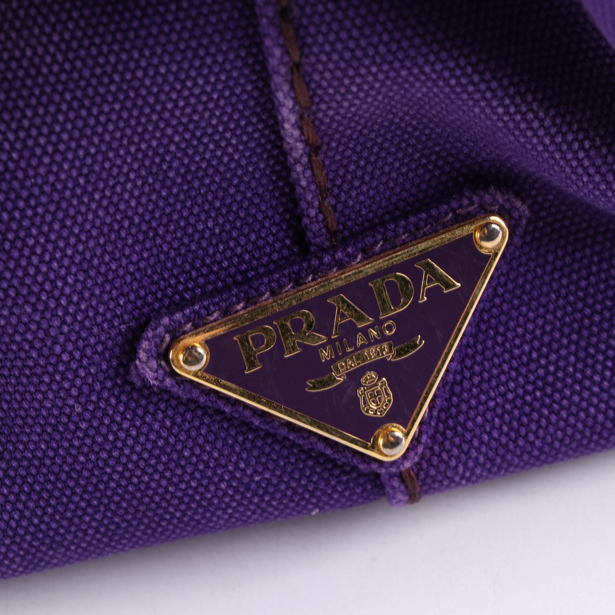 Prada Canapa Tote in Purple Canvas