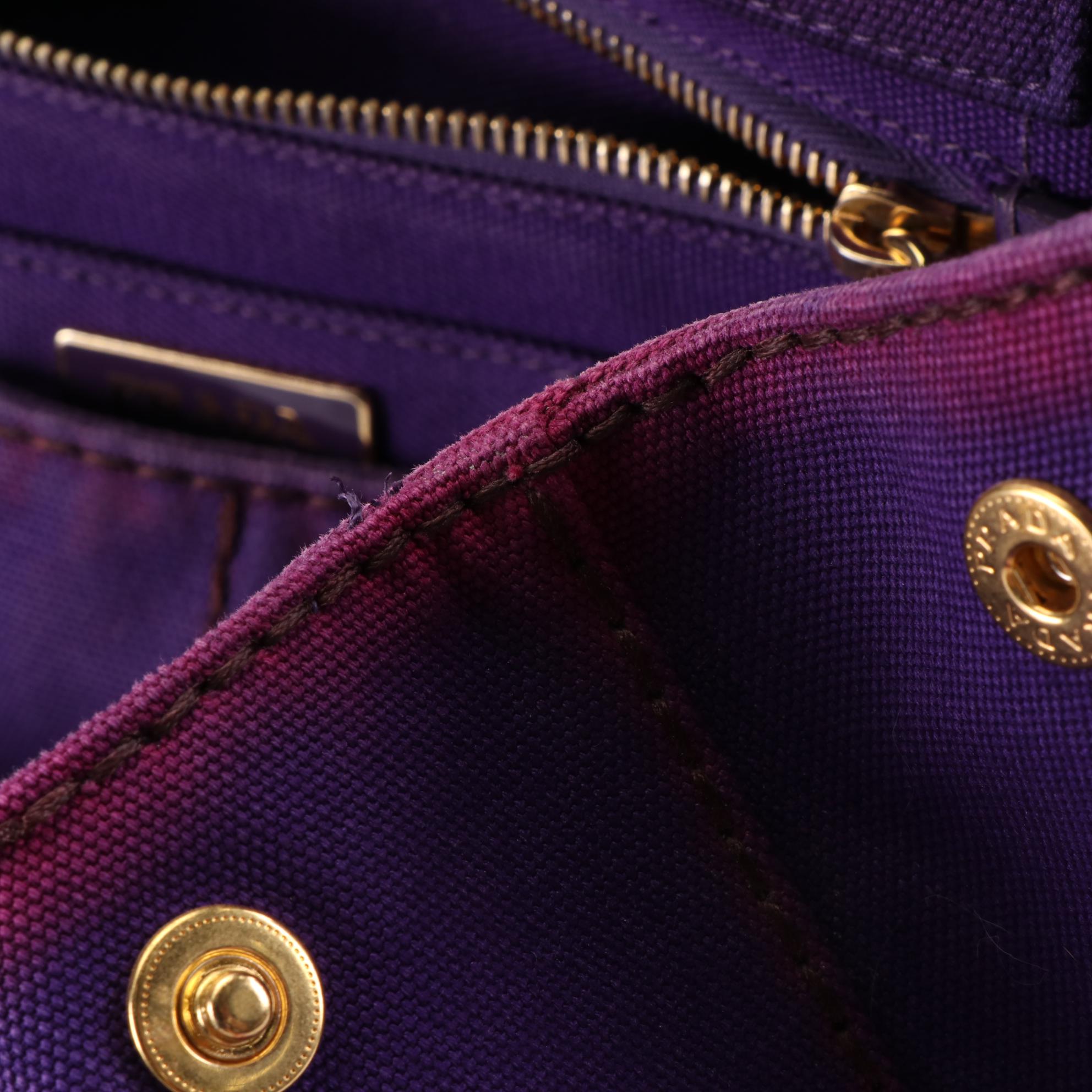 Prada Canapa Tote in Purple Canvas