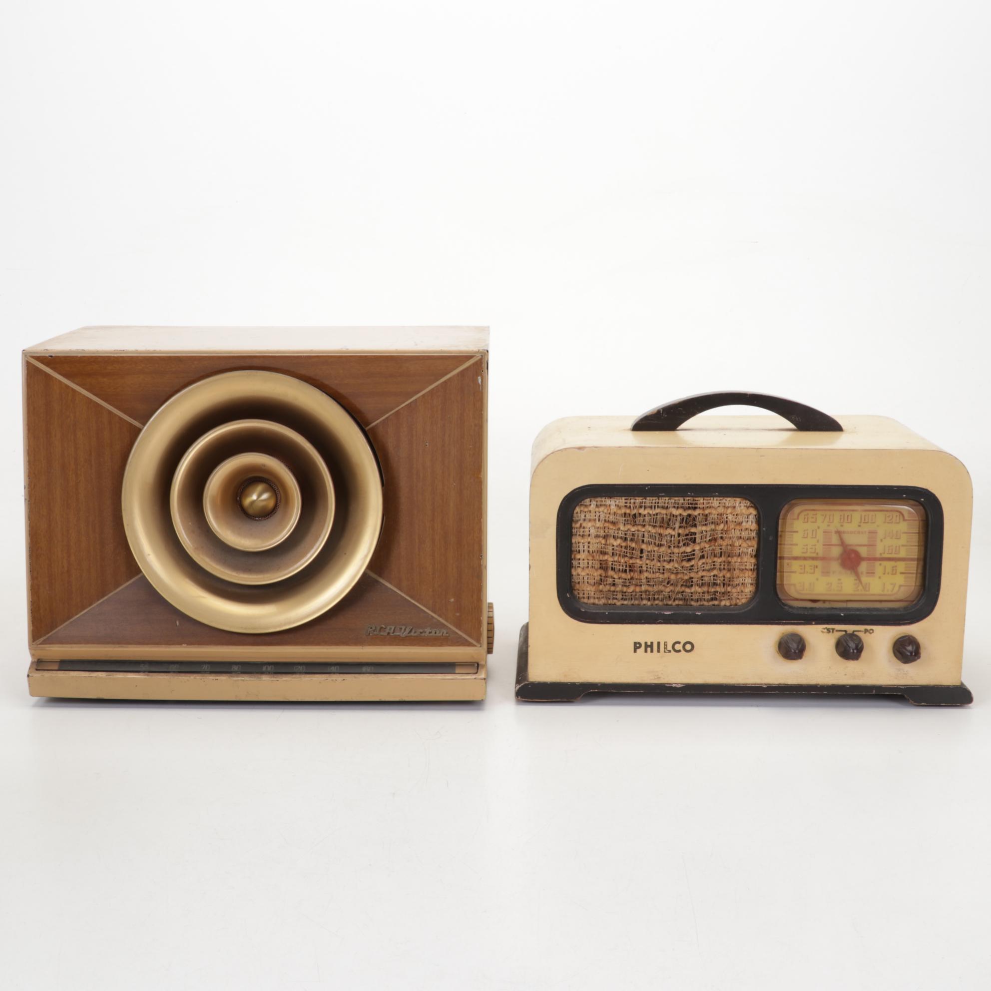 RCA Victor, Philco, GE, Zenith and Sears Transistor Radios, Mid-Late 20th C