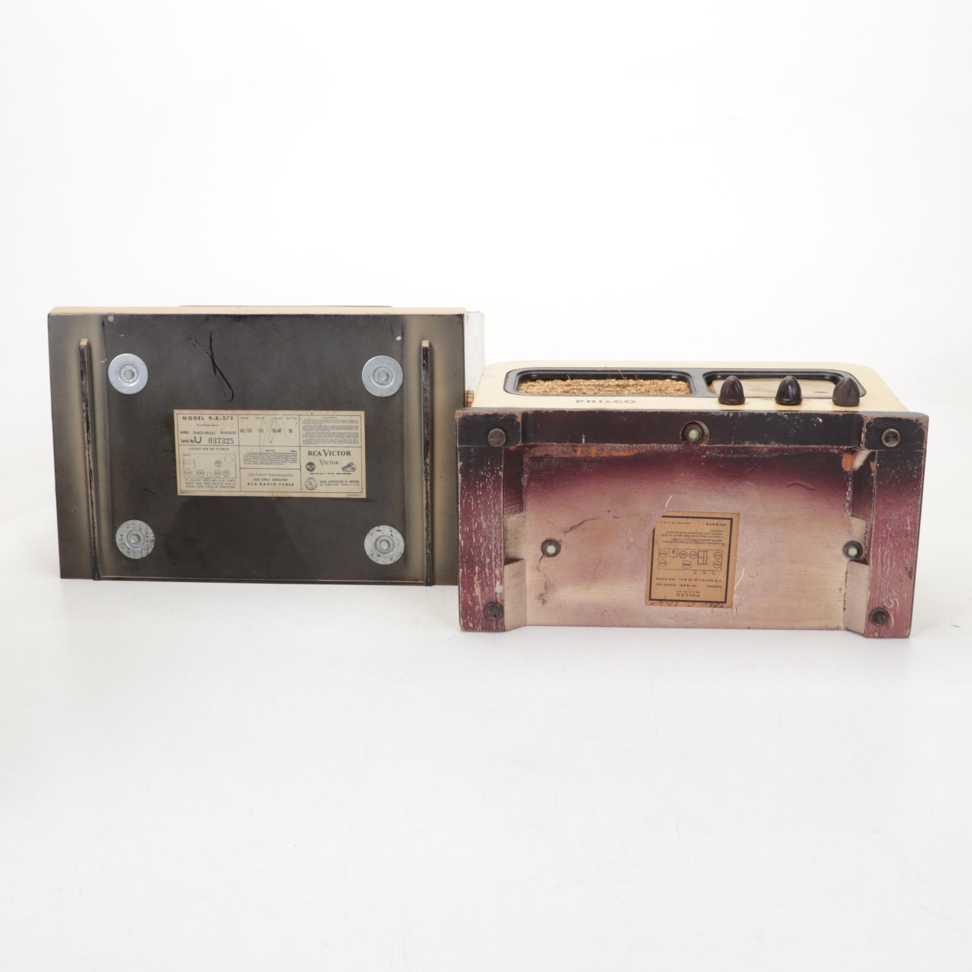 RCA Victor, Philco, GE, Zenith and Sears Transistor Radios, Mid-Late 20th C