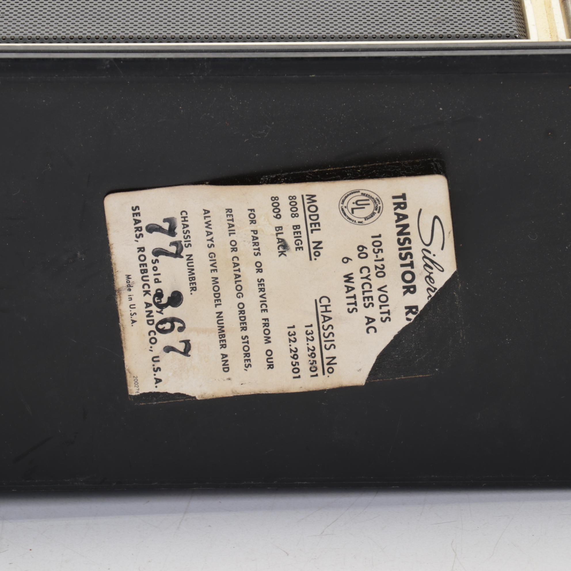 RCA Victor, Philco, GE, Zenith and Sears Transistor Radios, Mid-Late 20th C