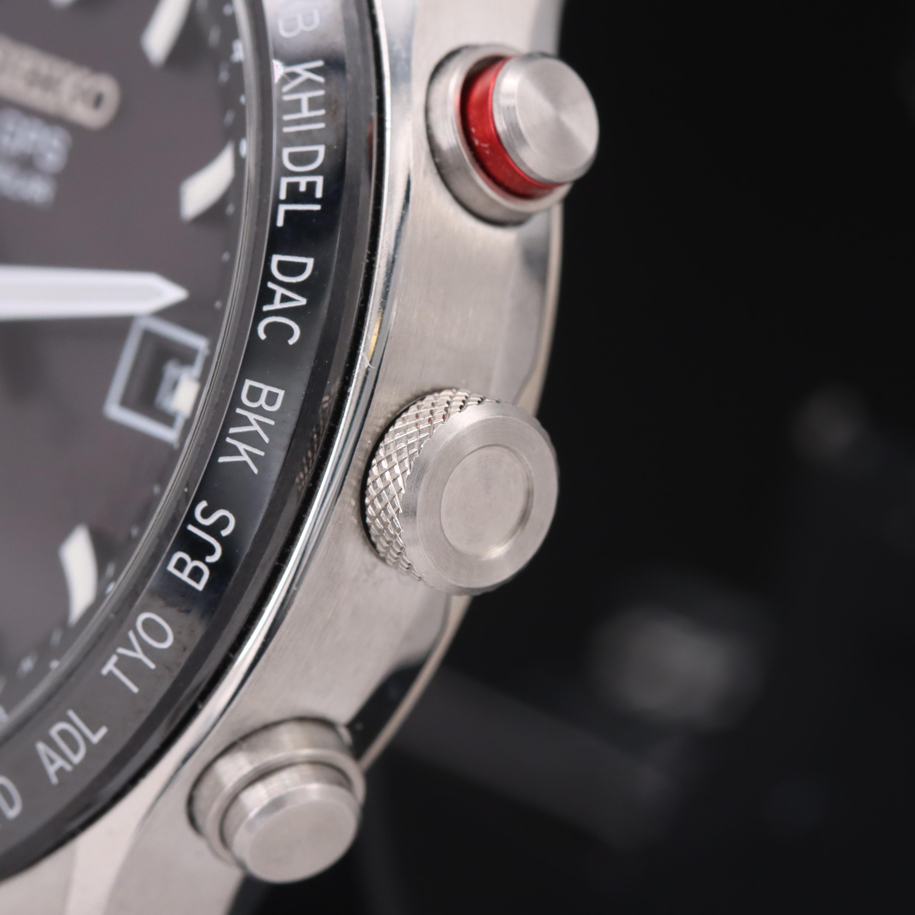 Seiko GPS Solar World-Time Sportura Watch