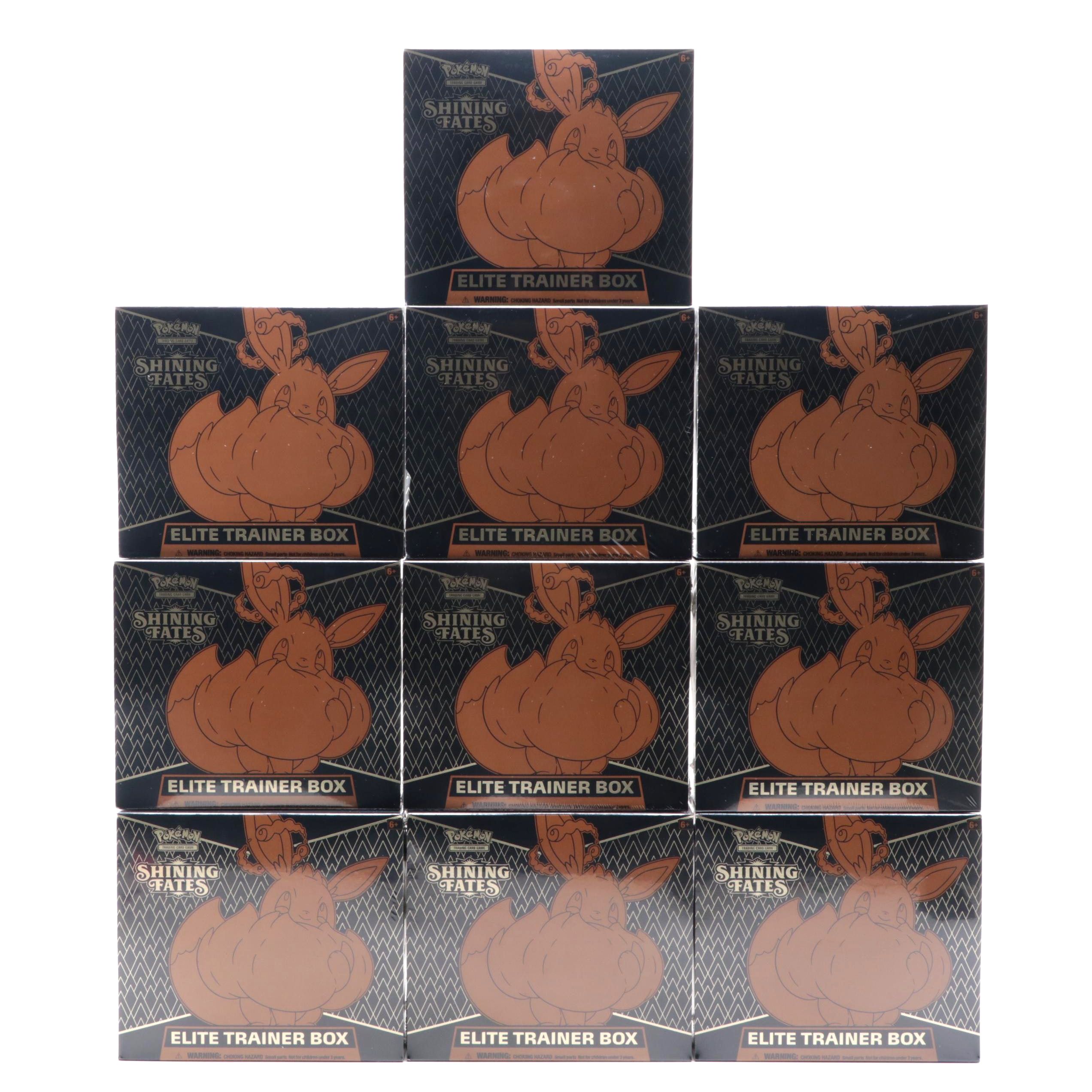 2021 Pokemon Shining Fates Elite Trainer Card Bundle Boxes, Over 1000 Cards