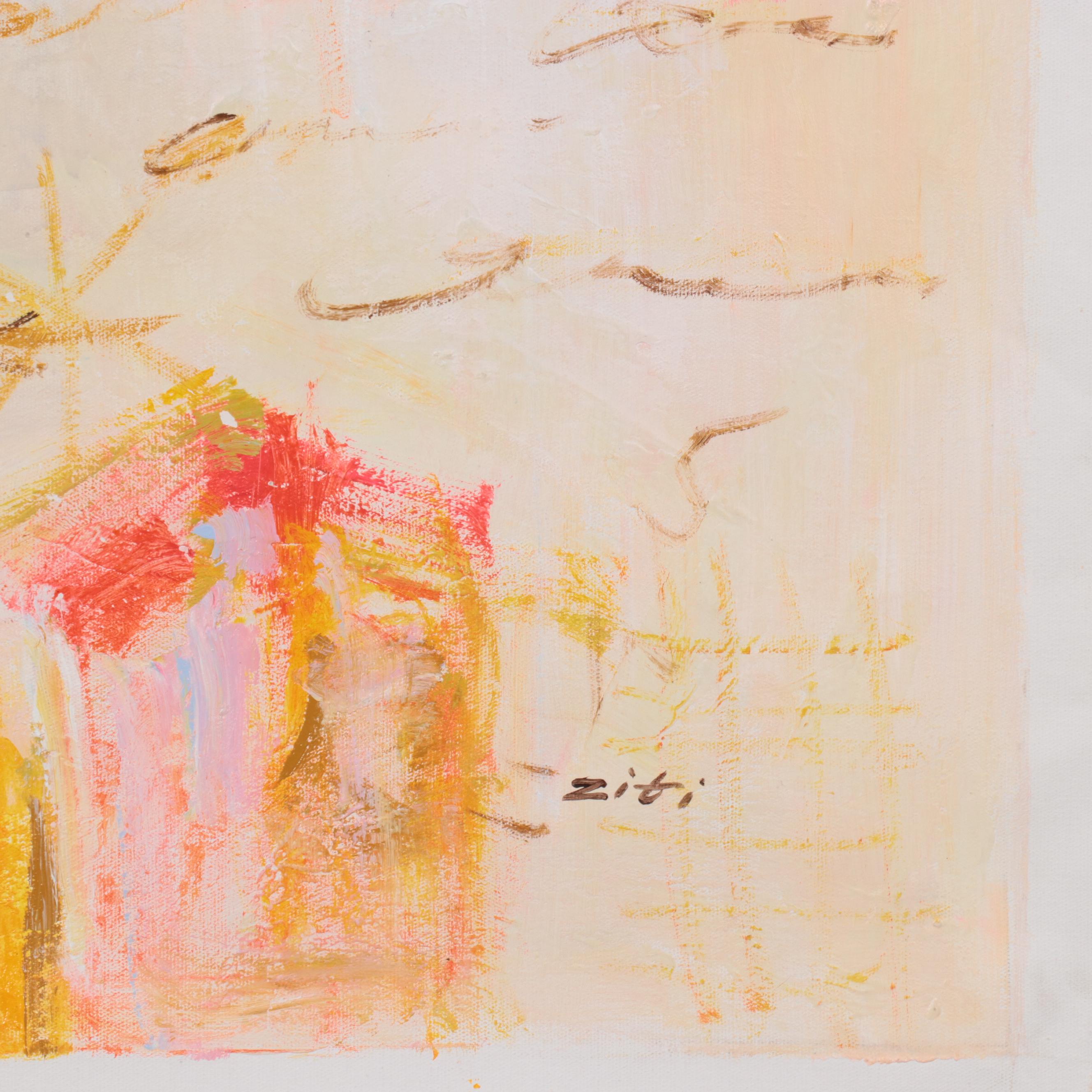 Ziti Expressionist Style Oil Painting, 21st Century