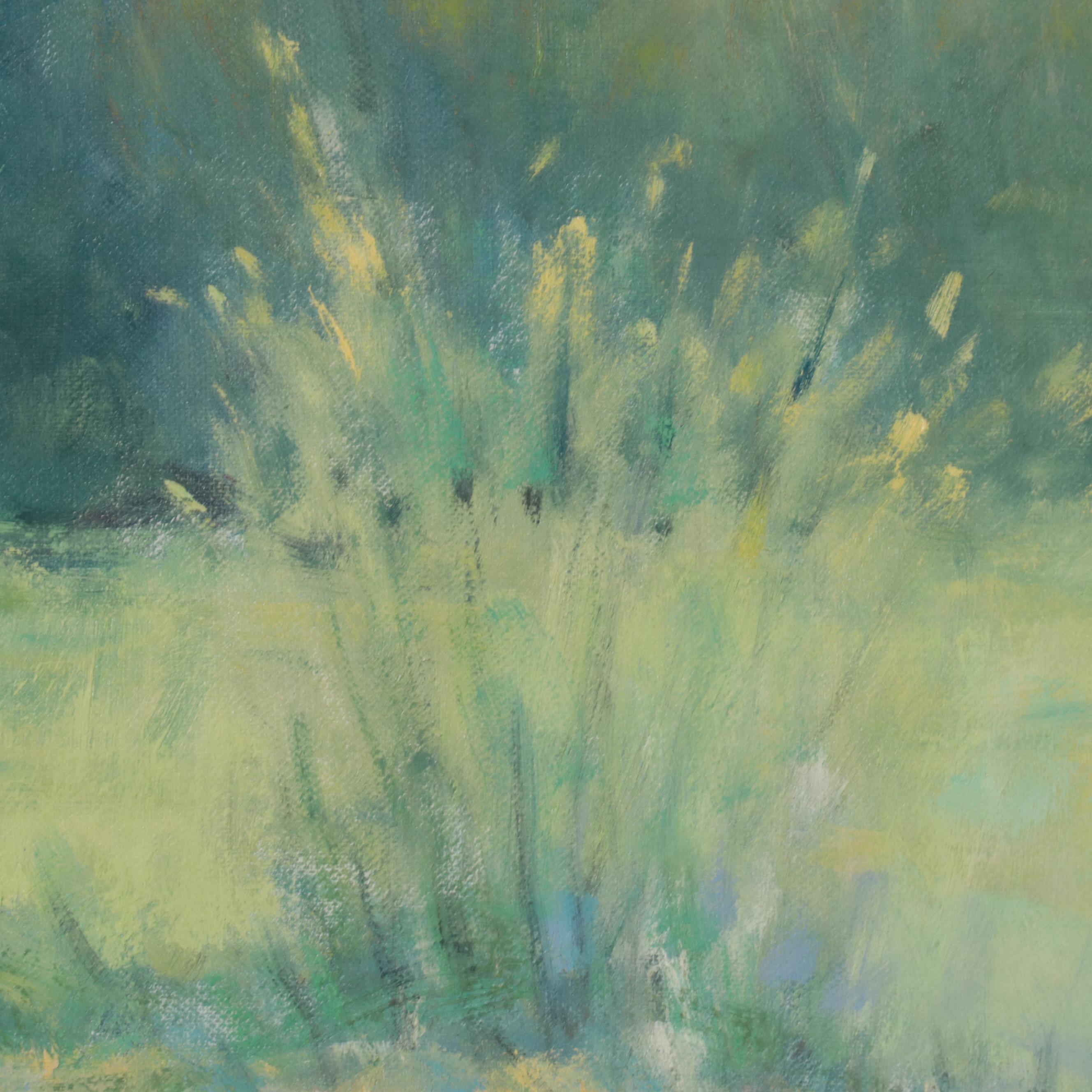 N. Ming Oil Painting of Verdant Landscape, 21st Century