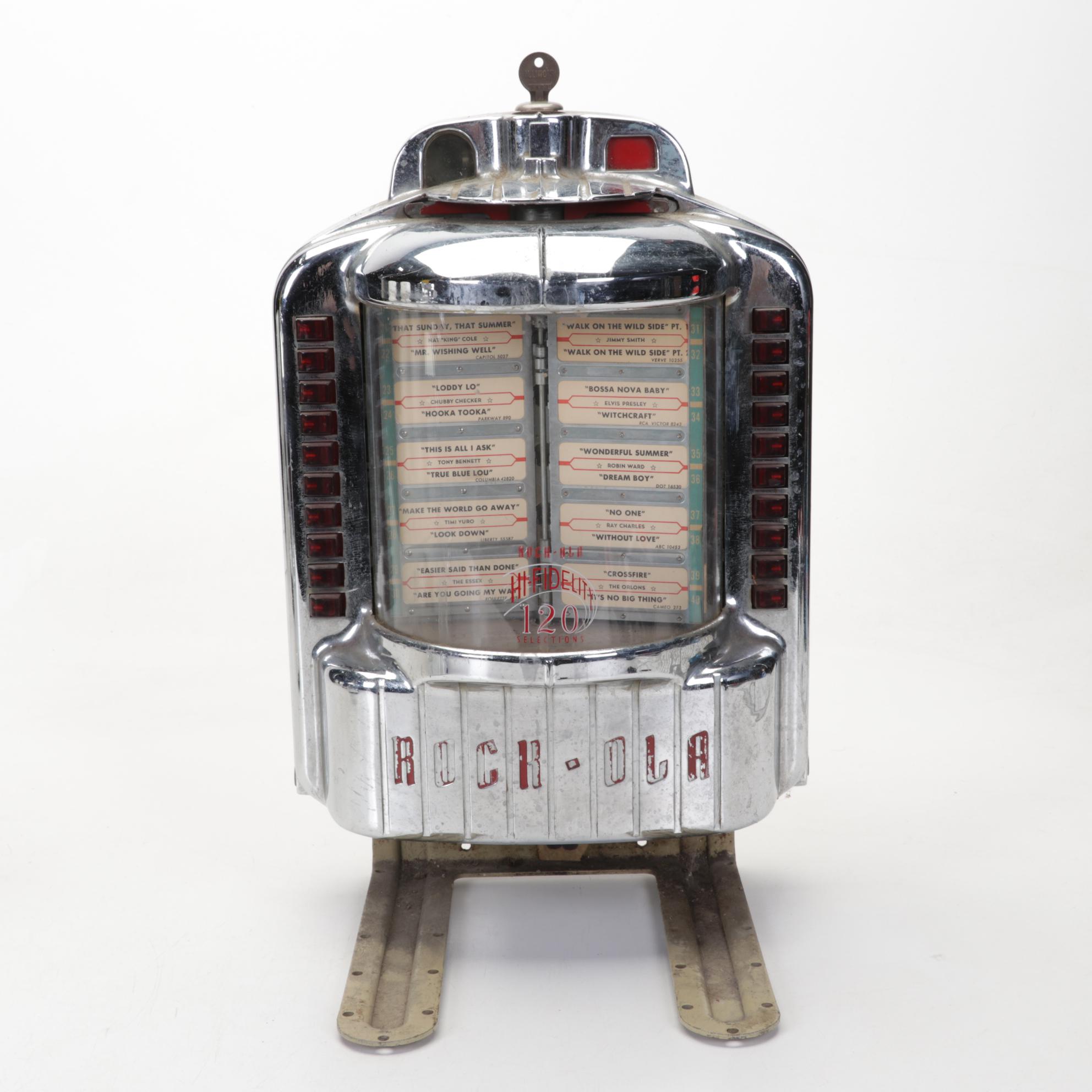 Rock-Ola Commercial Tabletop Jukebox and Thomas Reproduction Collector's Radio