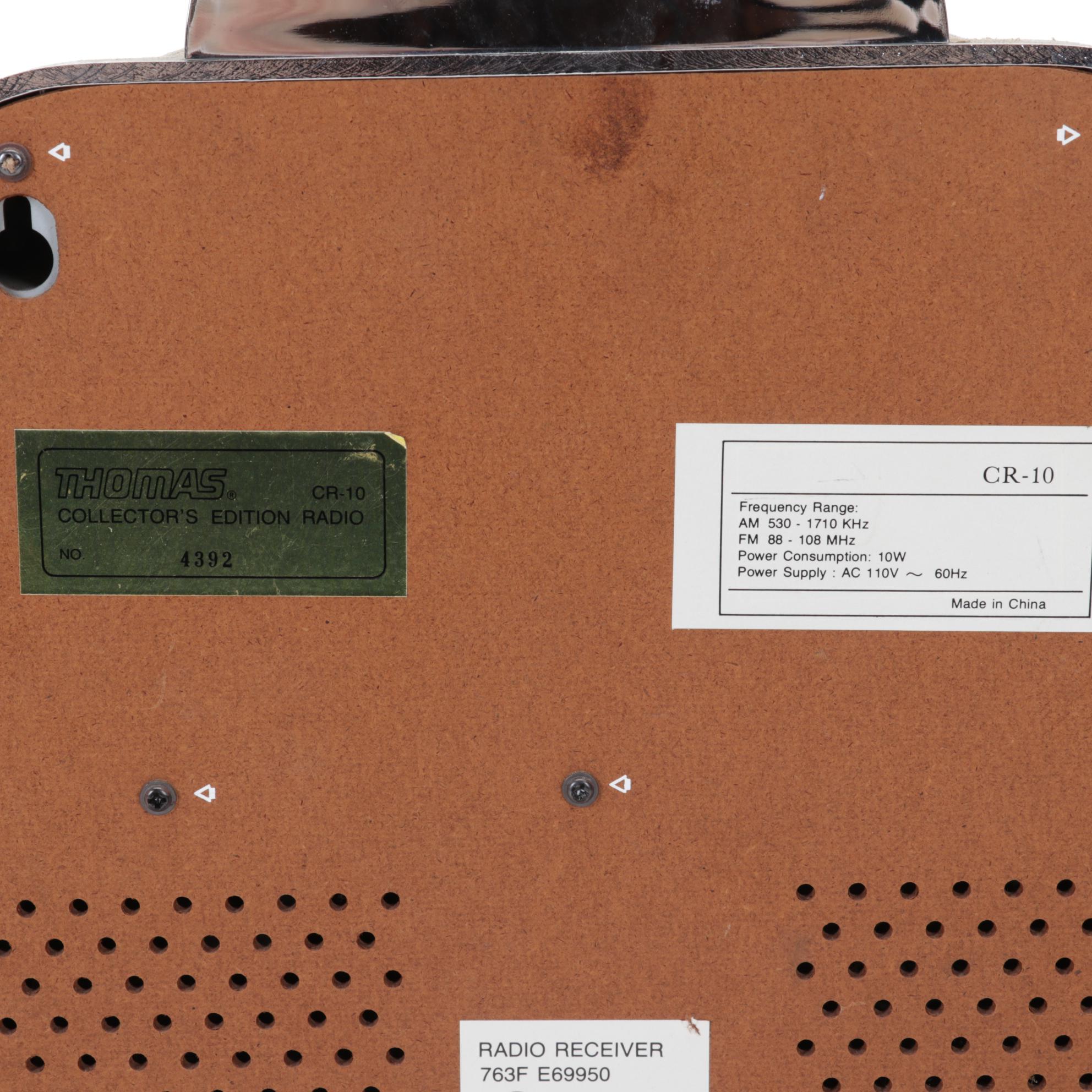 Rock-Ola Commercial Tabletop Jukebox and Thomas Reproduction Collector's Radio