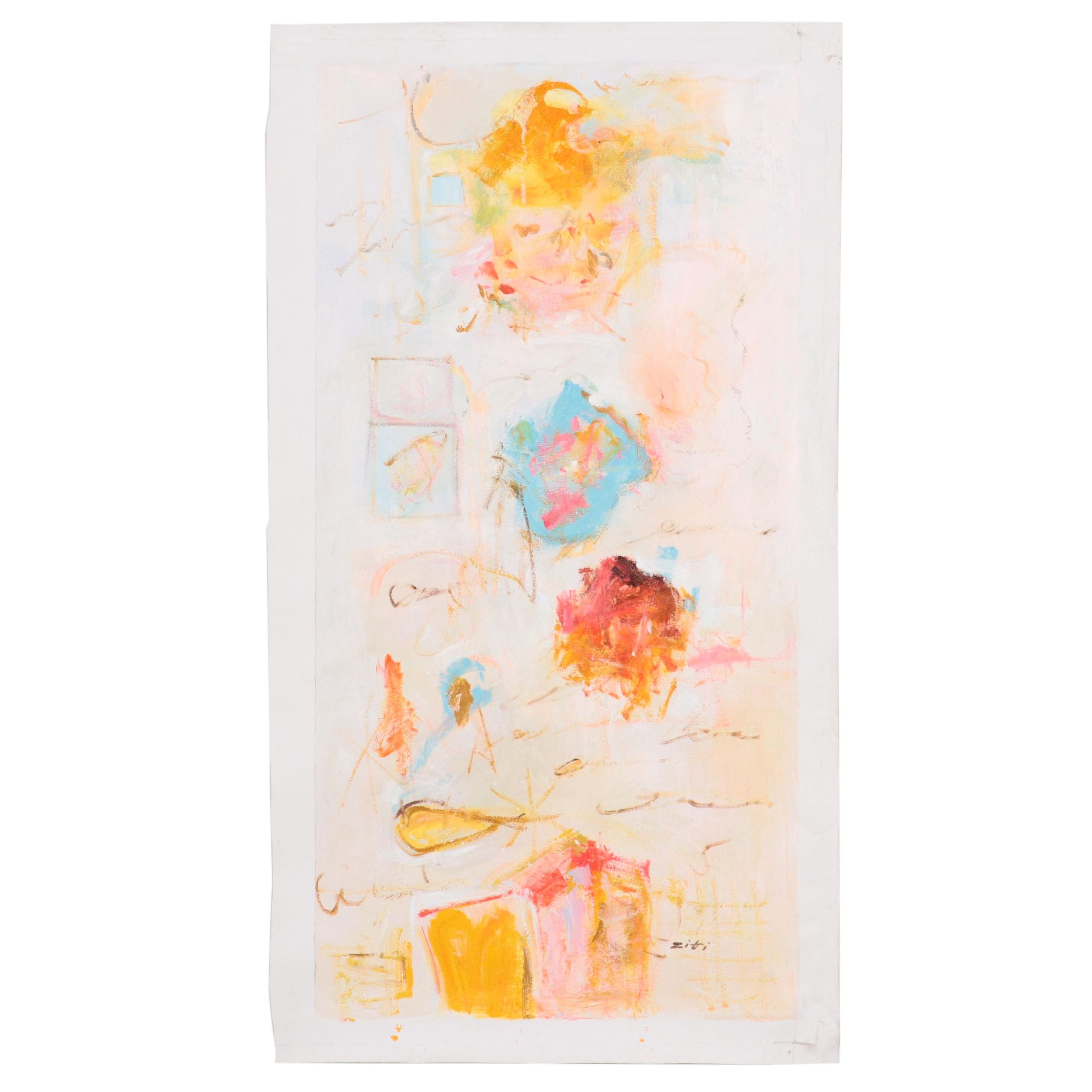 Ziti Expressionist Style Oil Painting, 21st Century