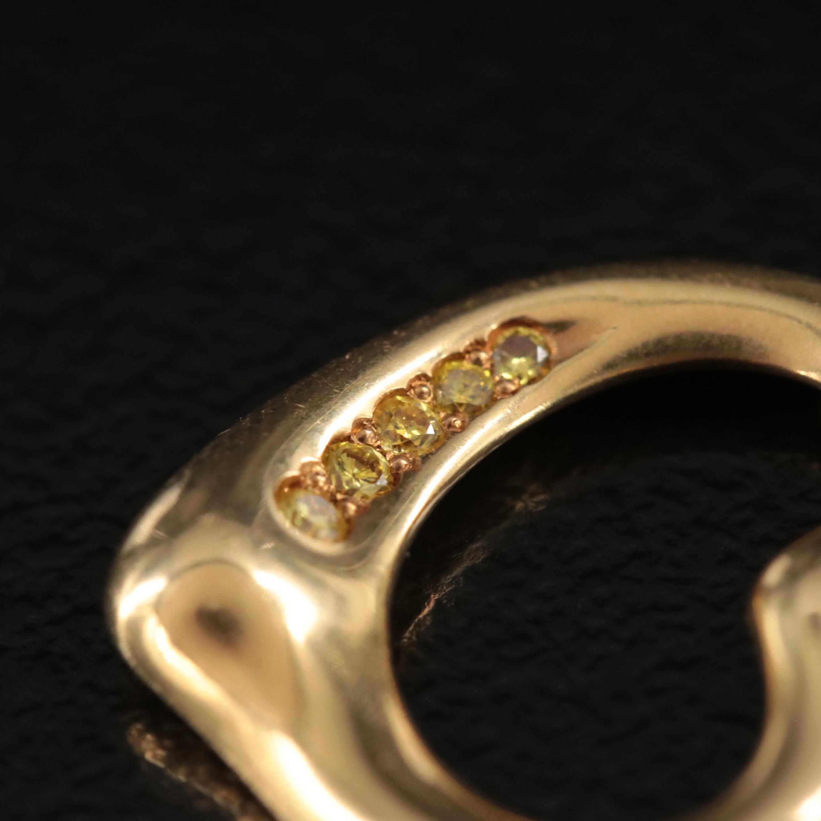 Elsa Peretti for Tiffany & Co. "Open Heart" 18K 0.06 CTW Fancy Diamond Necklace