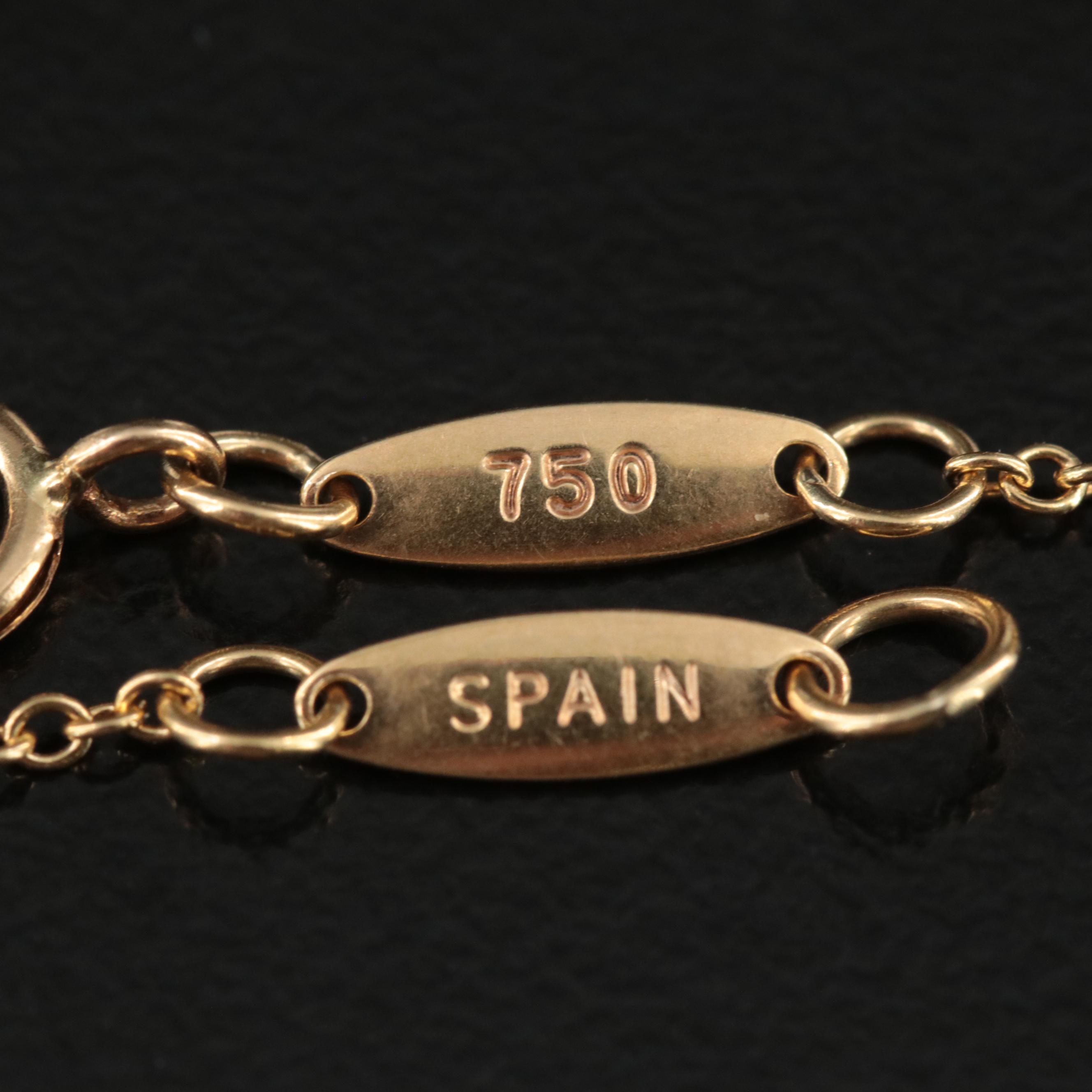 Elsa Peretti for Tiffany & Co. "Open Heart" 18K 0.06 CTW Fancy Diamond Necklace