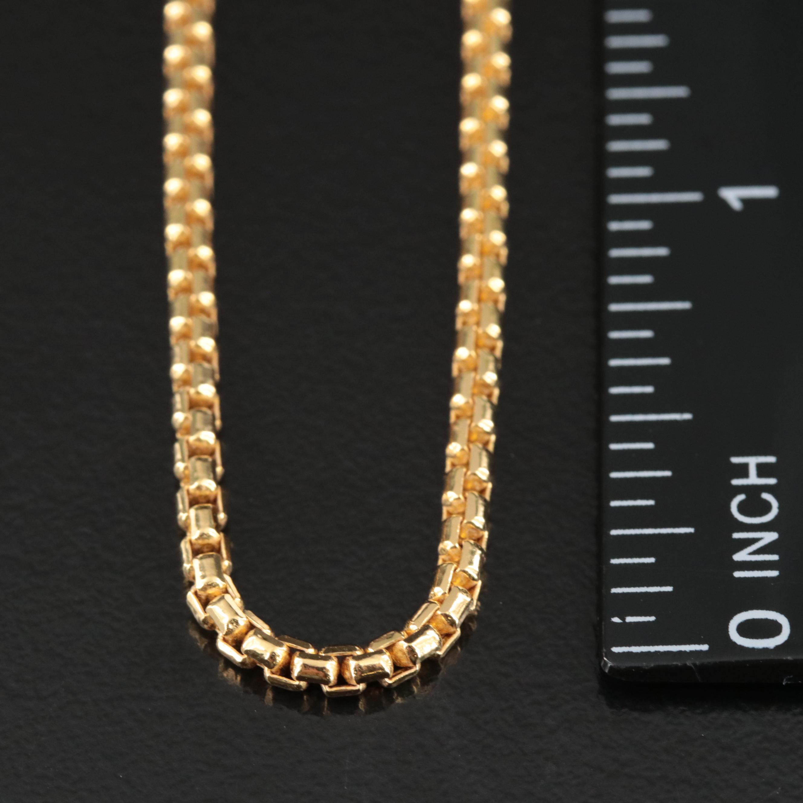 14K Box Chain Necklace