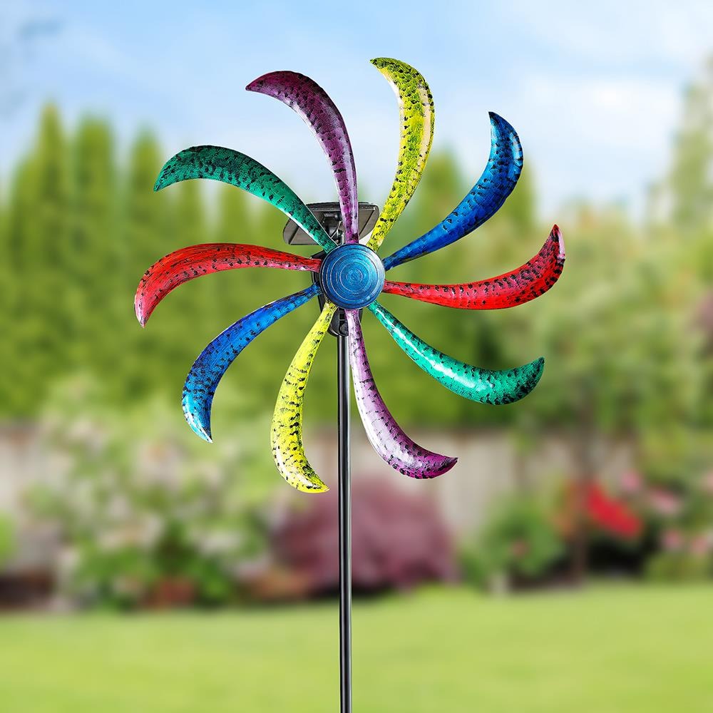Solar-Powered Pinwheel Lawn Ornament