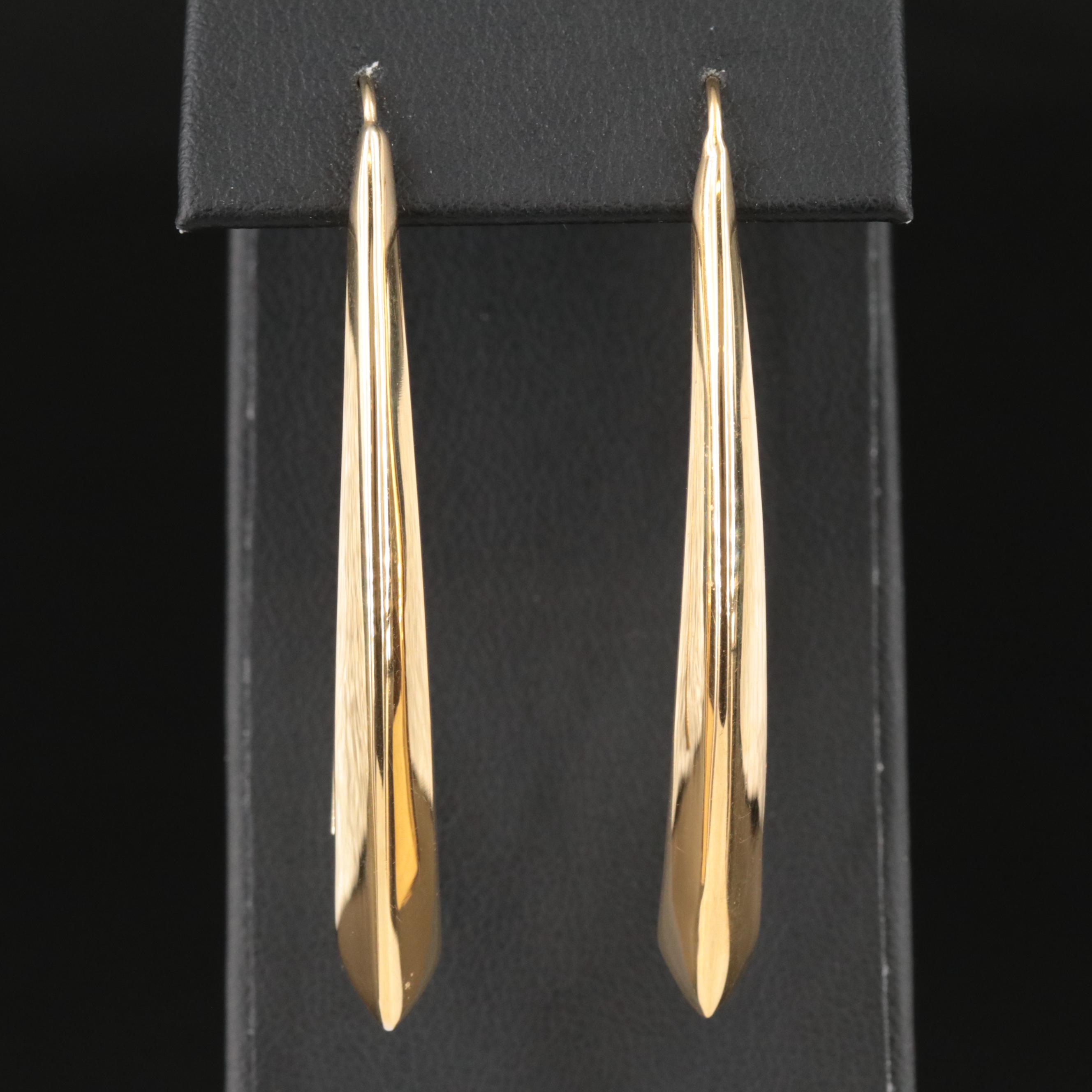 14K Spear Earrings
